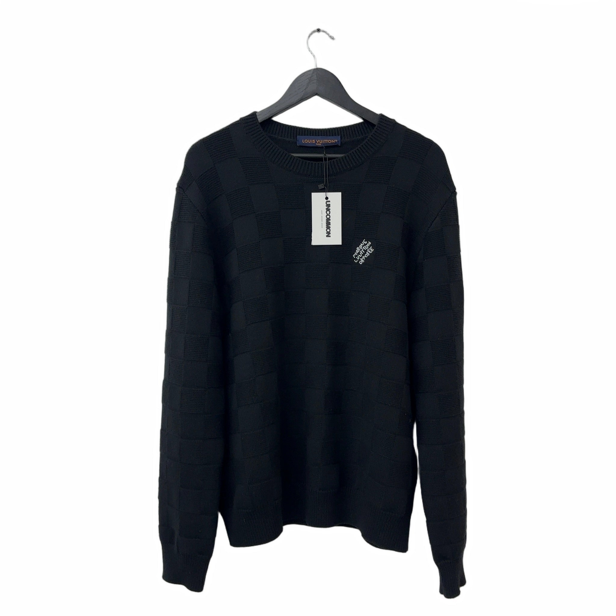 Louis Vuitton Embellished Wool Damier Pullover