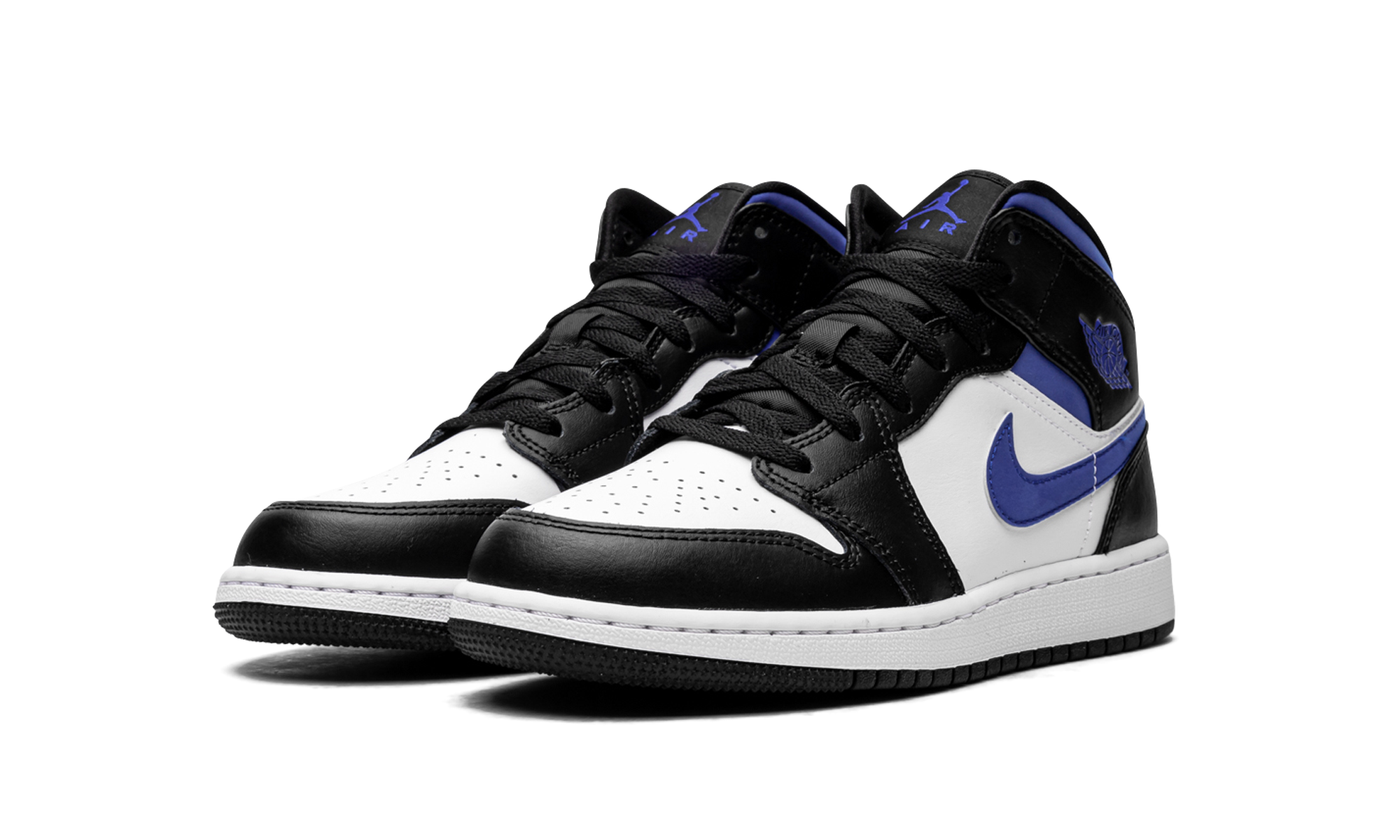 Jordan 1 Mid White Black Racer Blue (GS)
