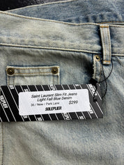 Saint Laurent Slim Fit Jeans Light Fall Blue Denim