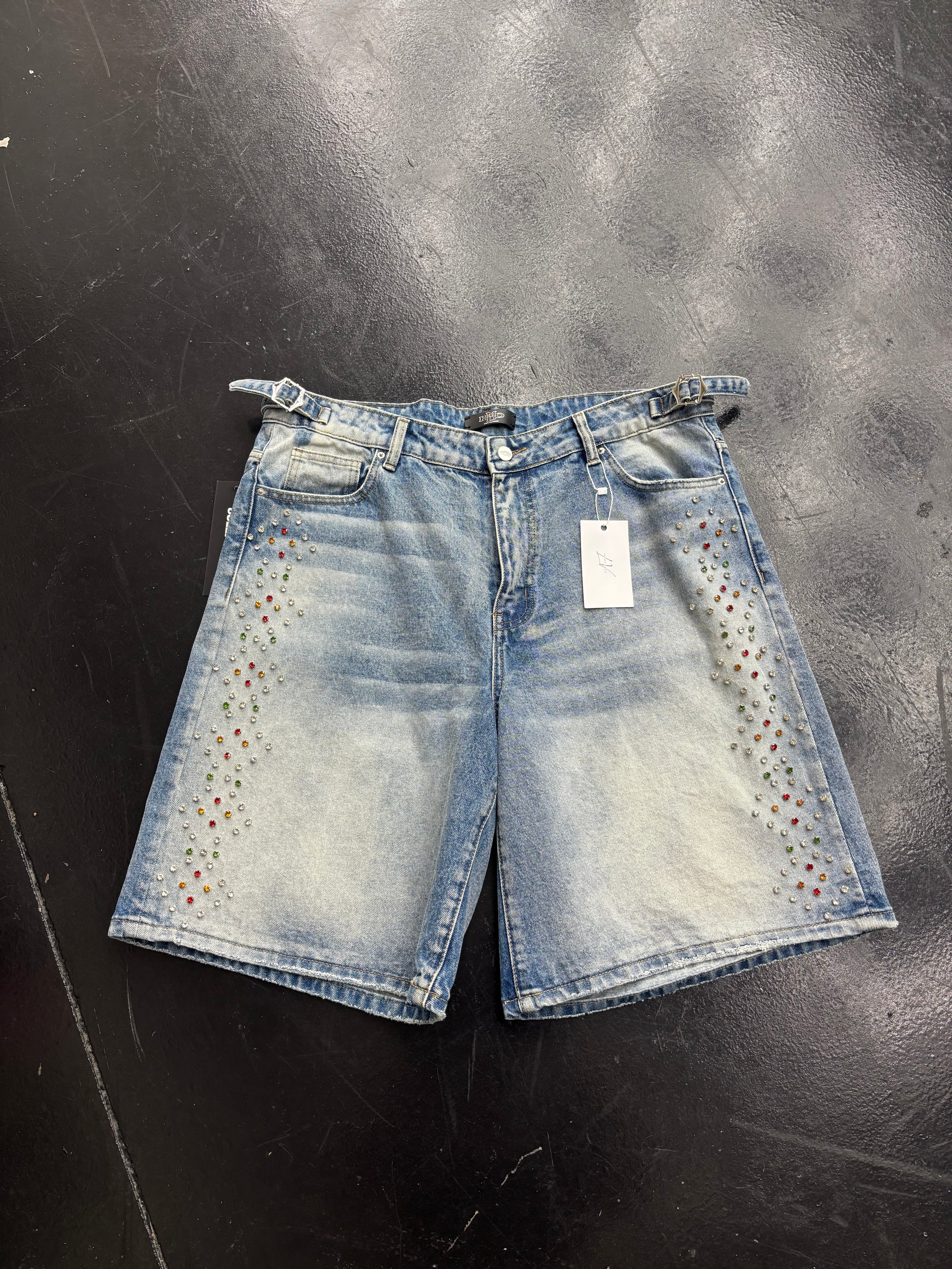 HAPPY MEMORIES DON'T DIE HMDD 'H-STAR CRYSTAL' JORT SHORTS