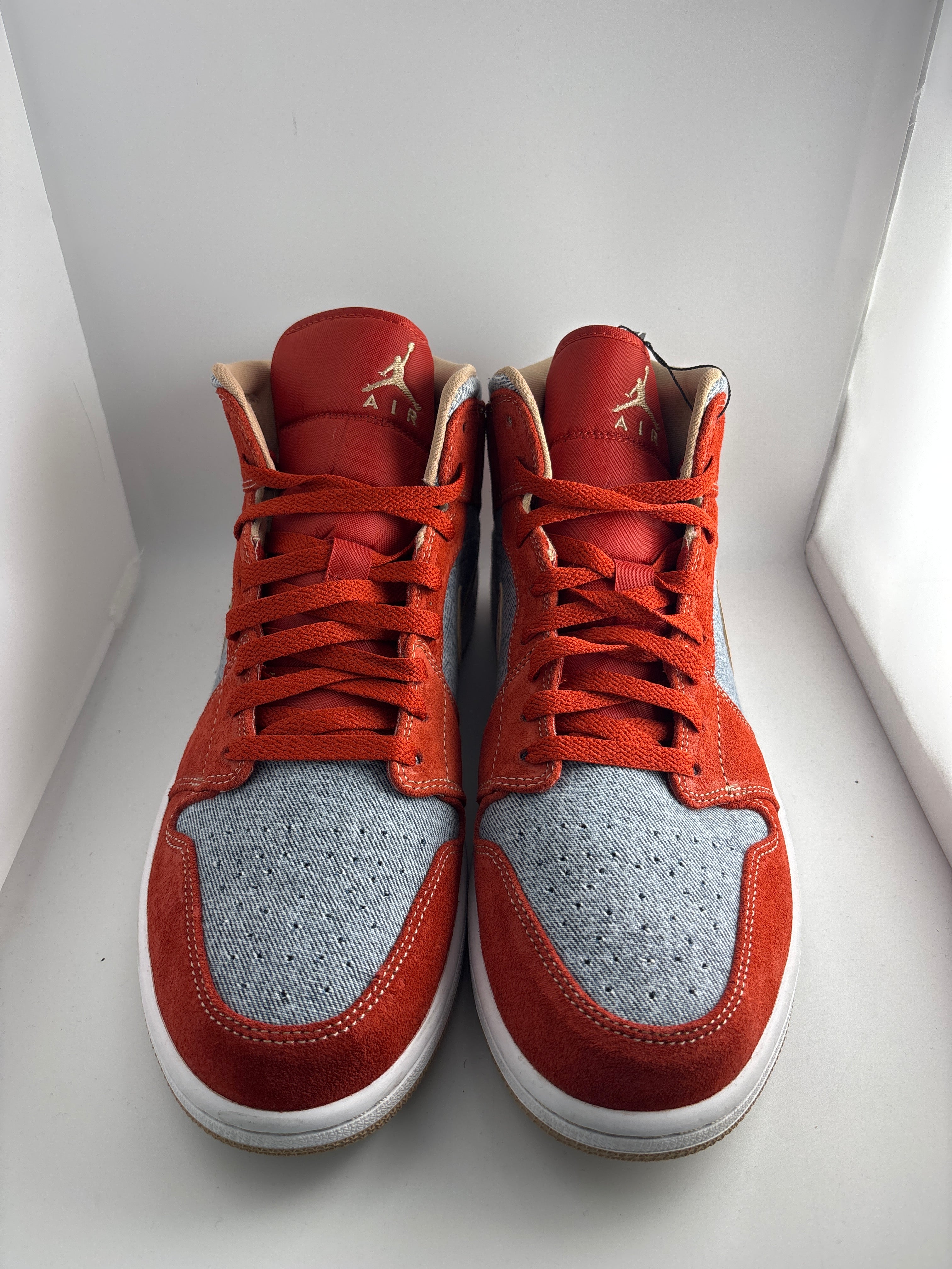 Jordan 1 Mid Denim Red