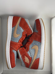 Jordan 1 Mid Denim Red