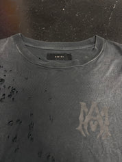 Amiri Shotgun Logo Distressed Tee Black