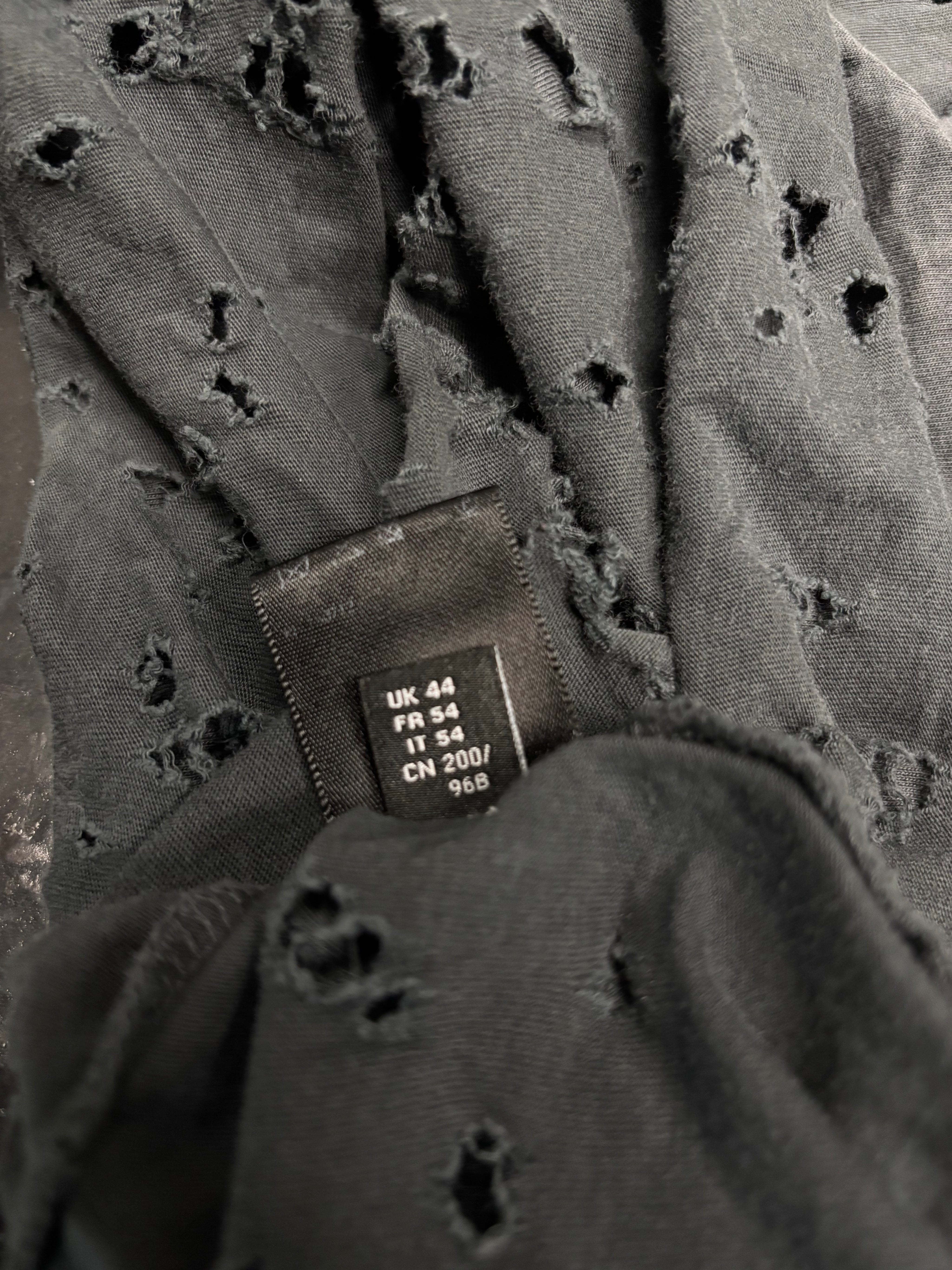 Amiri Shotgun Logo Distressed Tee Black