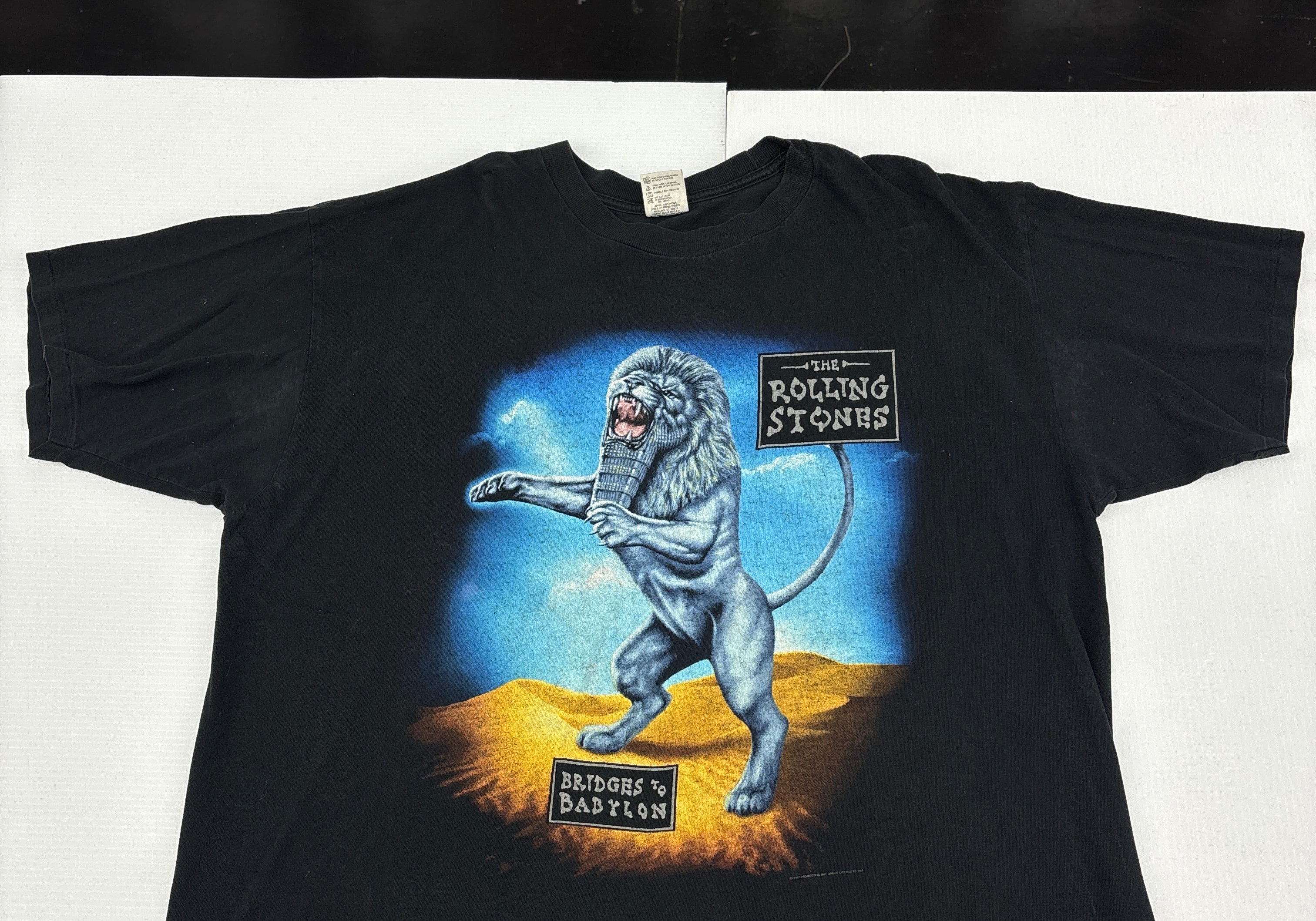 Vintage 1997 The Rolling Stones Bridges To Babylon Band Tour T-Shirt 