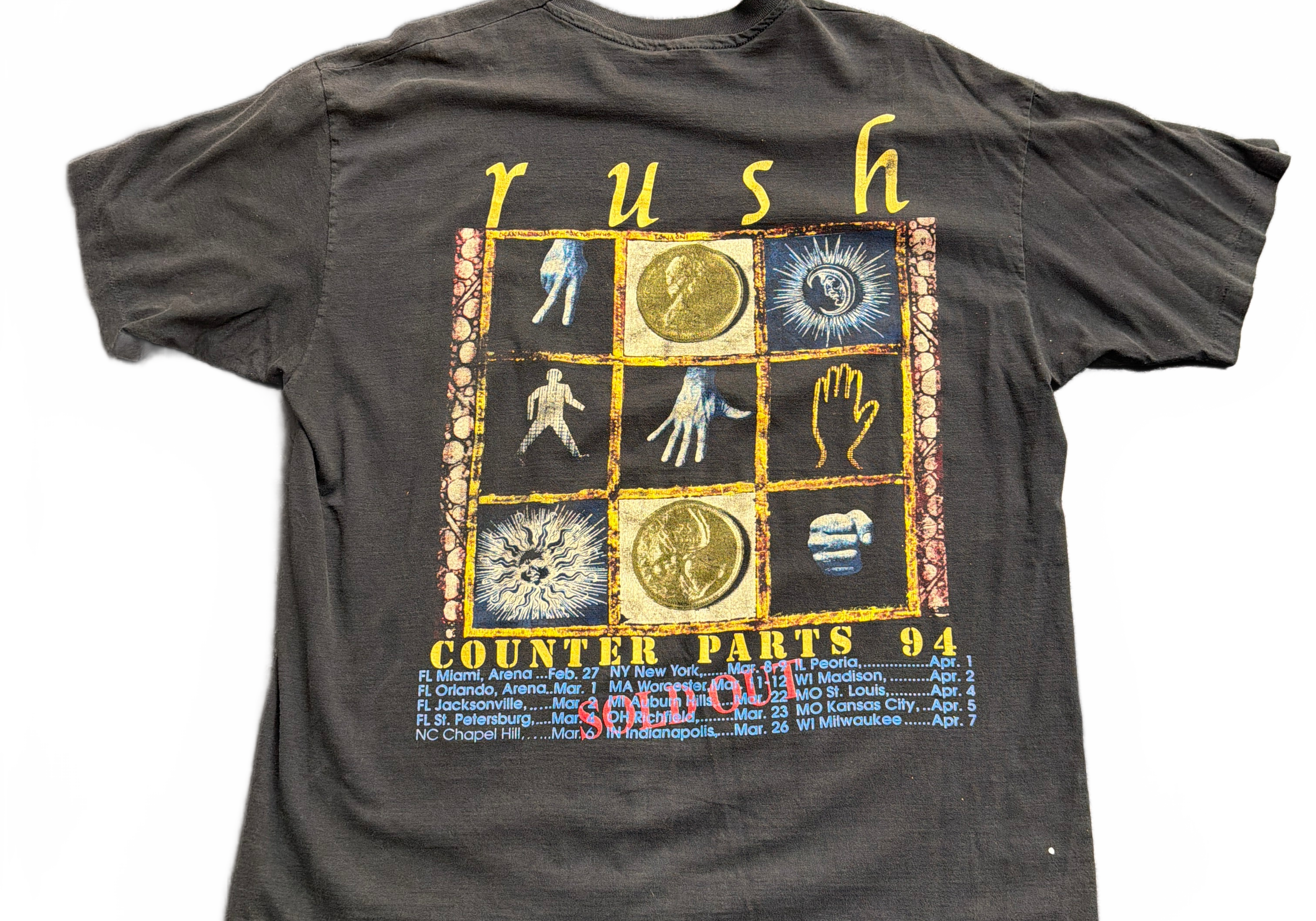 Vintage Rush Counter Parts Tee Black
