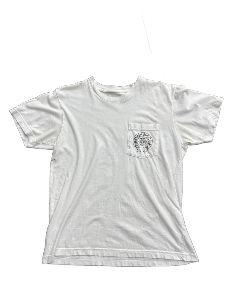 Chrome Hearts Horse Shoe Logo Pocket T-Shirt White