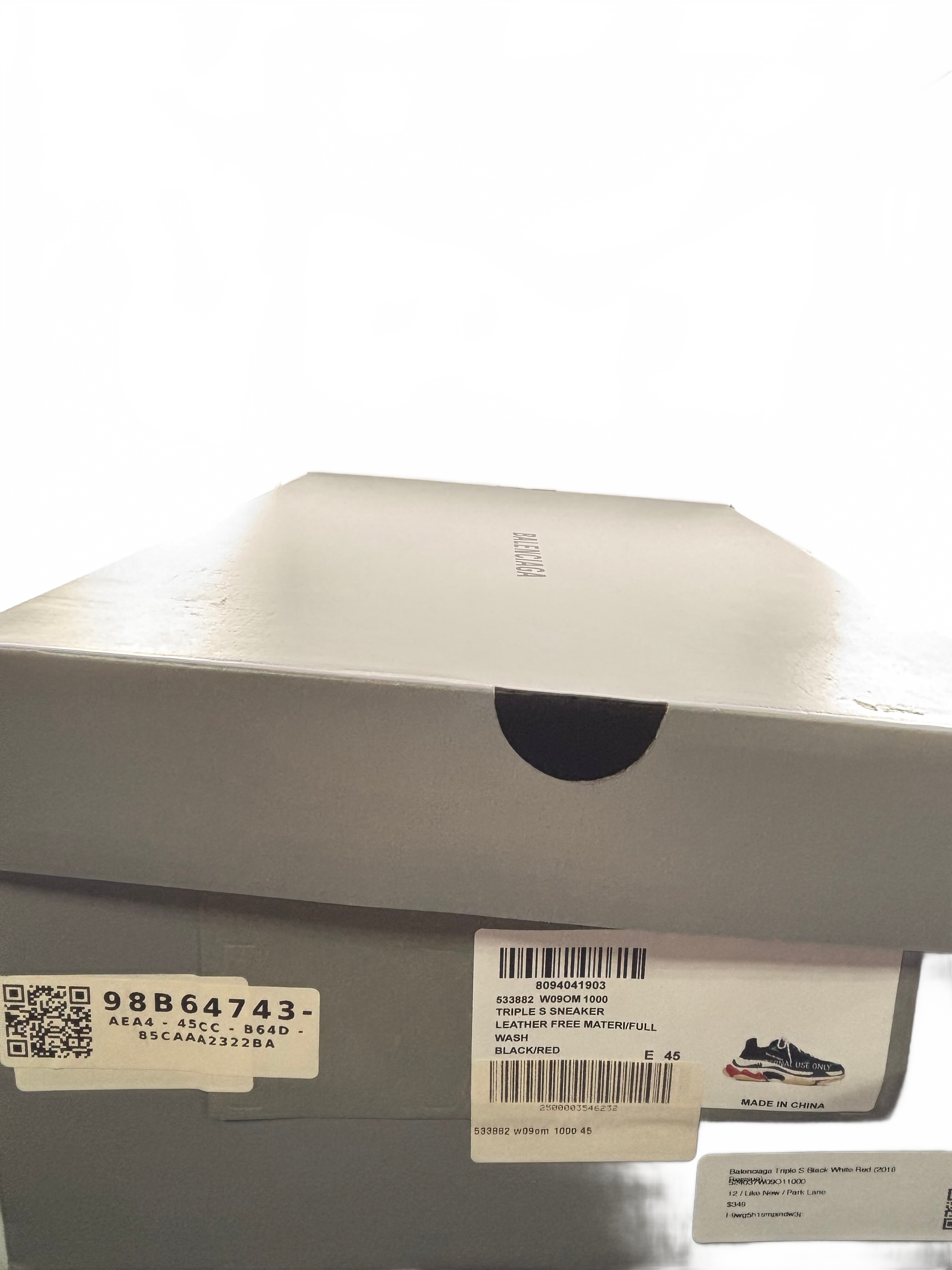 Balenciaga Triple S Black White Red (2018 Reissue)