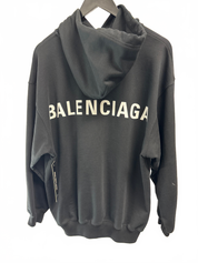 Balenciaga Archetype Back Logo Hoodie Black