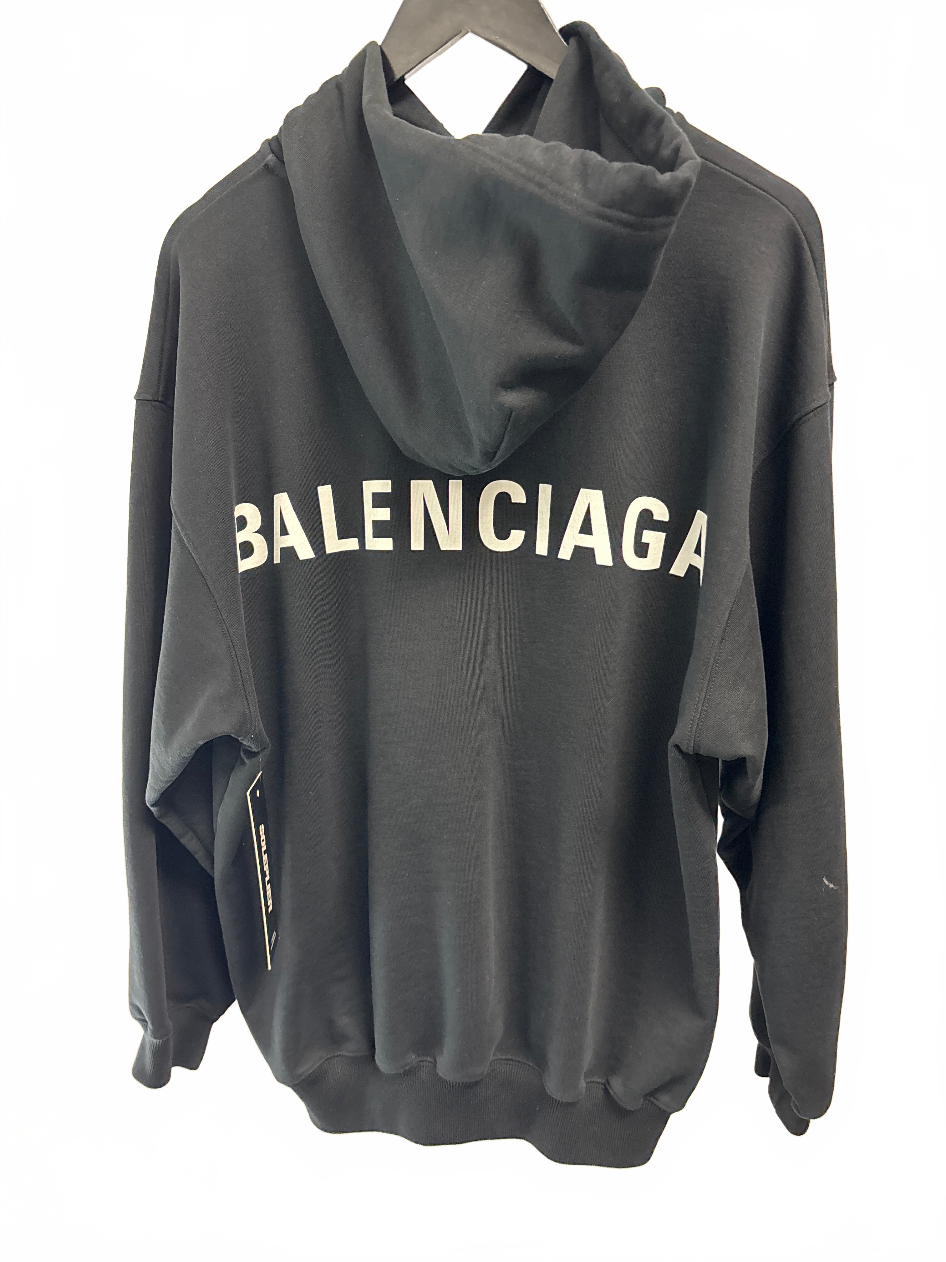 Balenciaga Archetype Back Logo Hoodie Black
