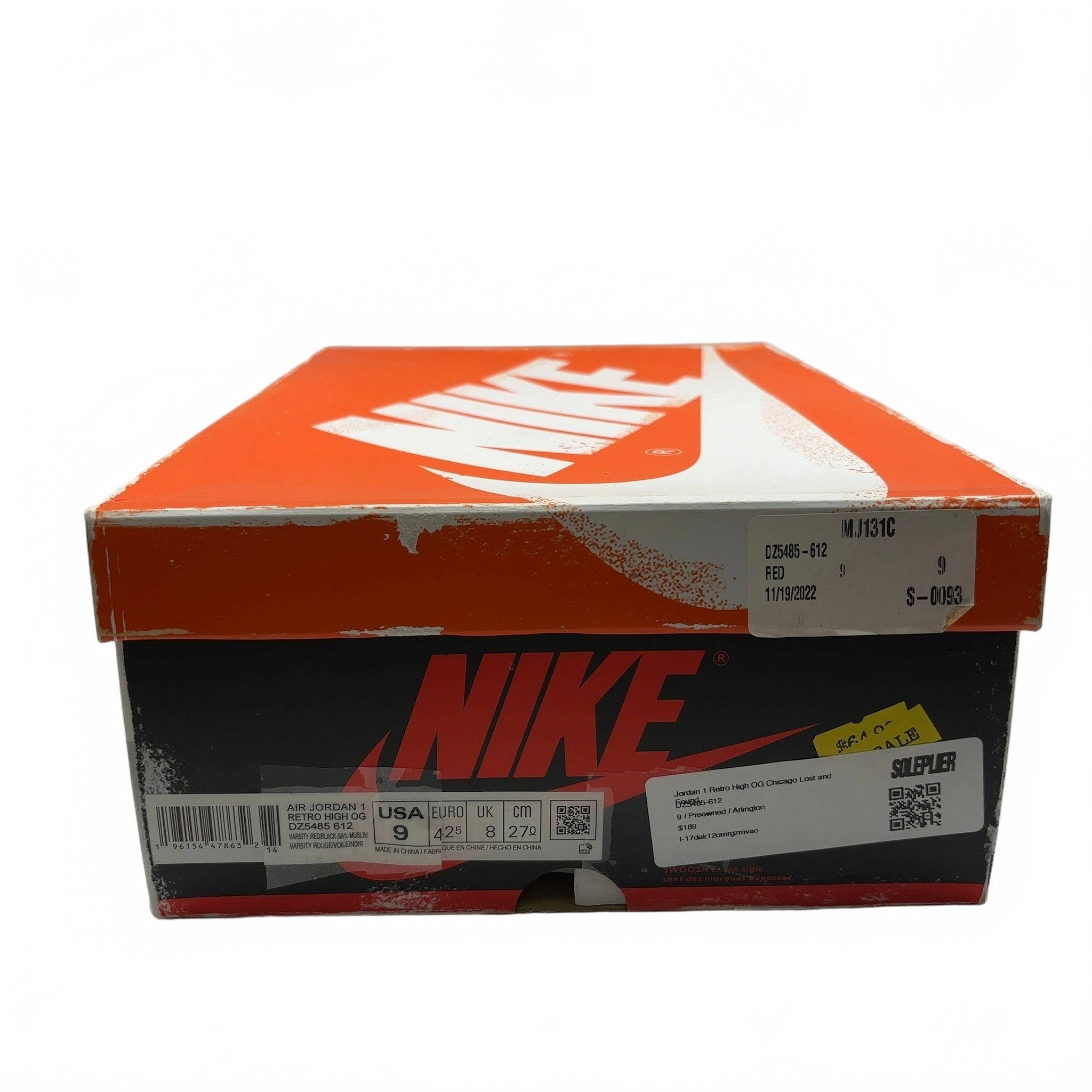 Jordan 1 Retro High OG Chicago Lost and Found