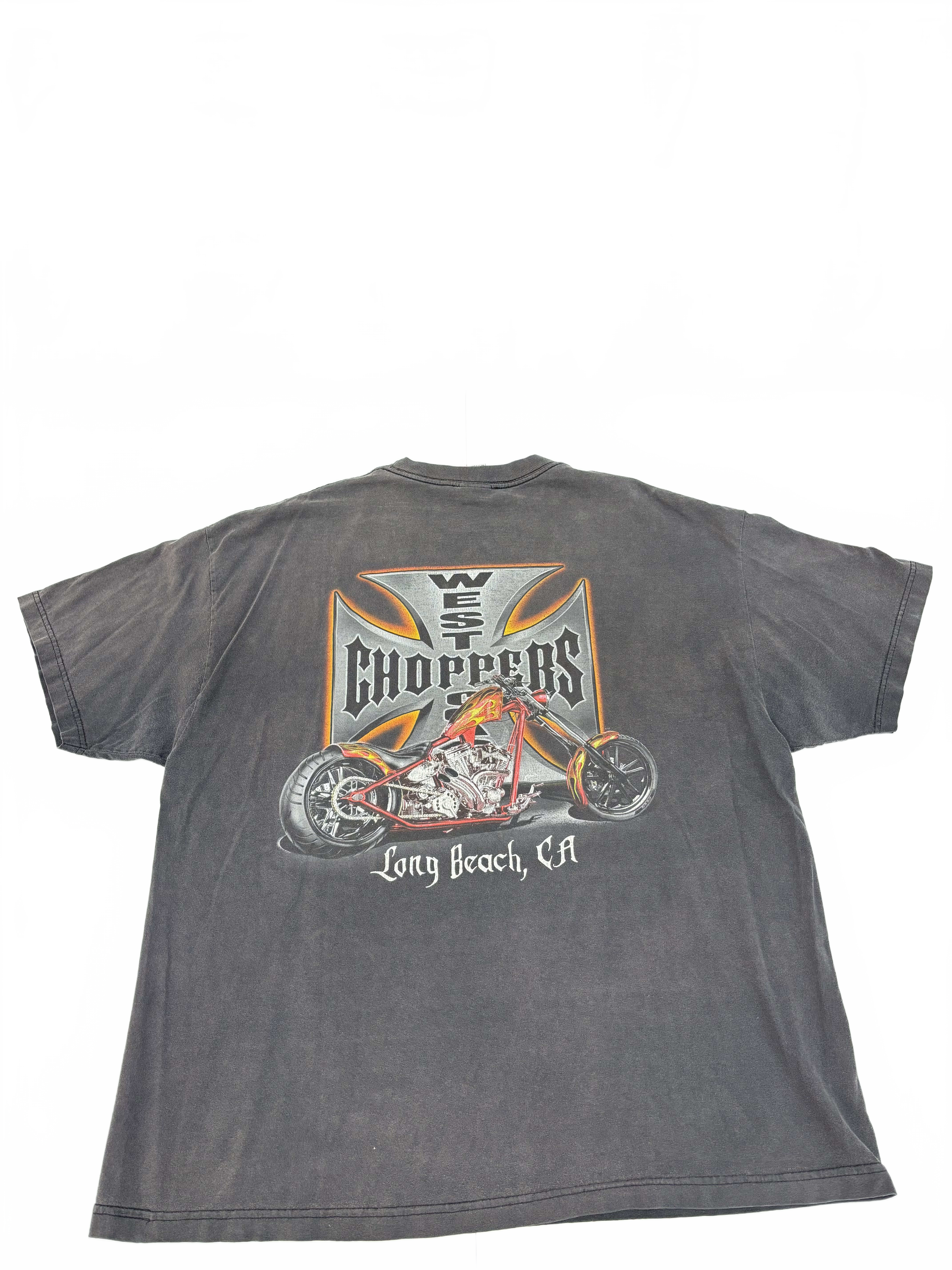 Vintage 00 West Coast Choppers Orange Bike Tee