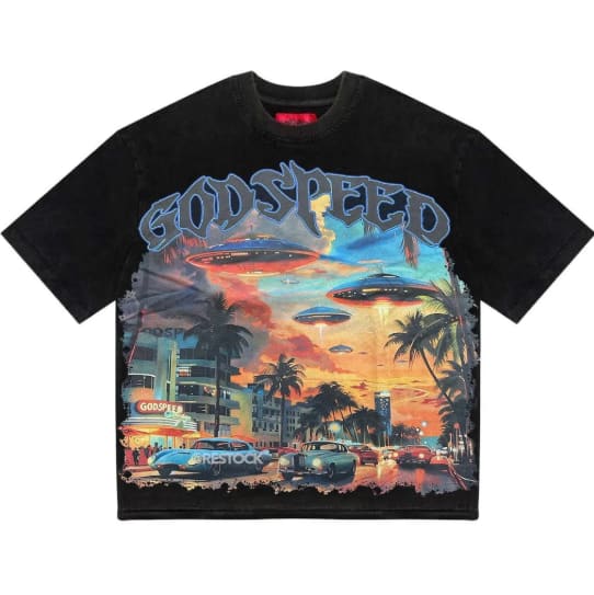 Godspeed Miami UFO Tee Black