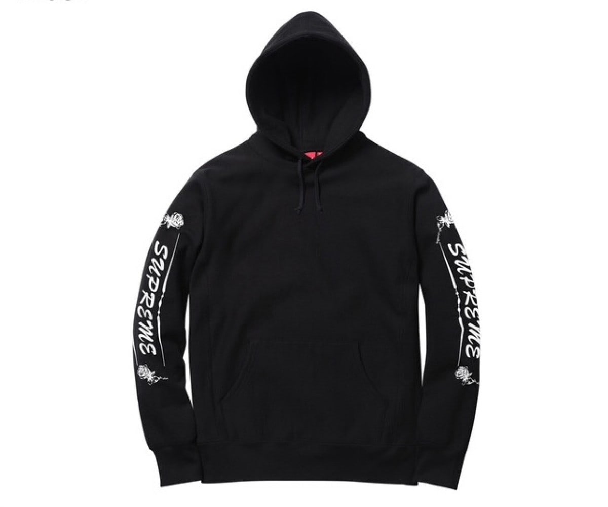 Supreme Rose Hoodie 'Black'
