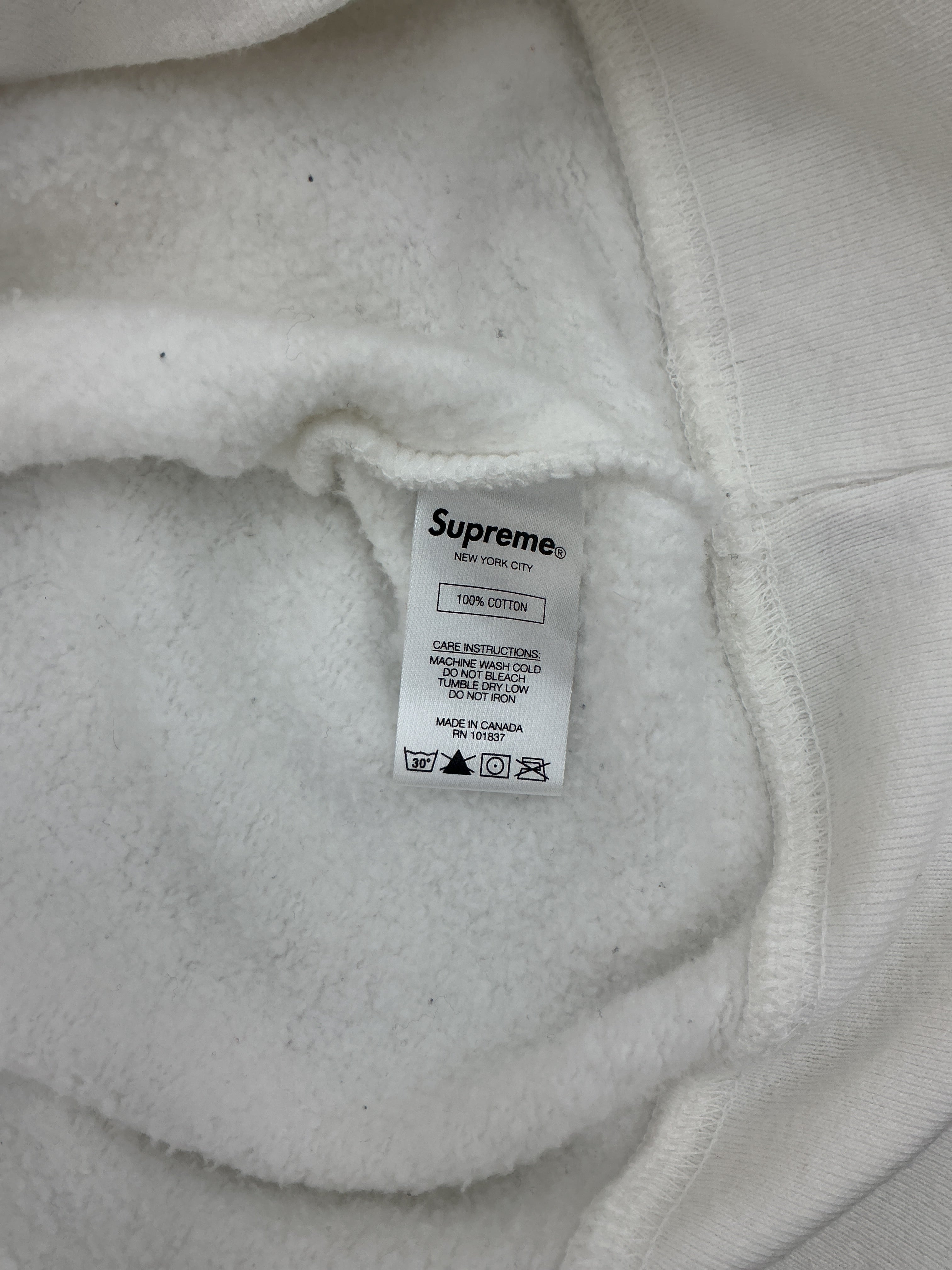 Supreme Franklin Hooded Sweatshirt White