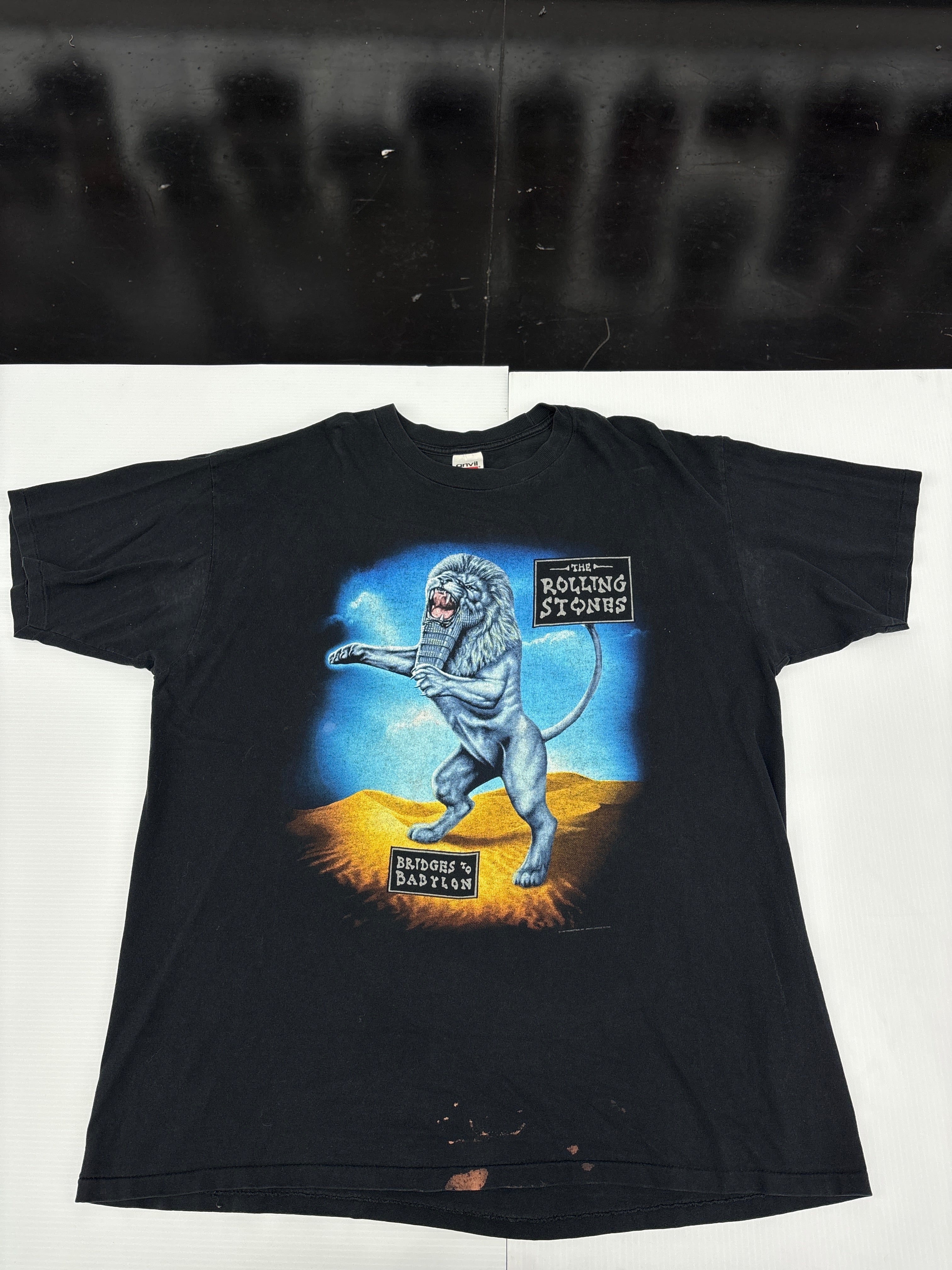 Vintage 1997 The Rolling Stones Bridges To Babylon Band Tour T-Shirt