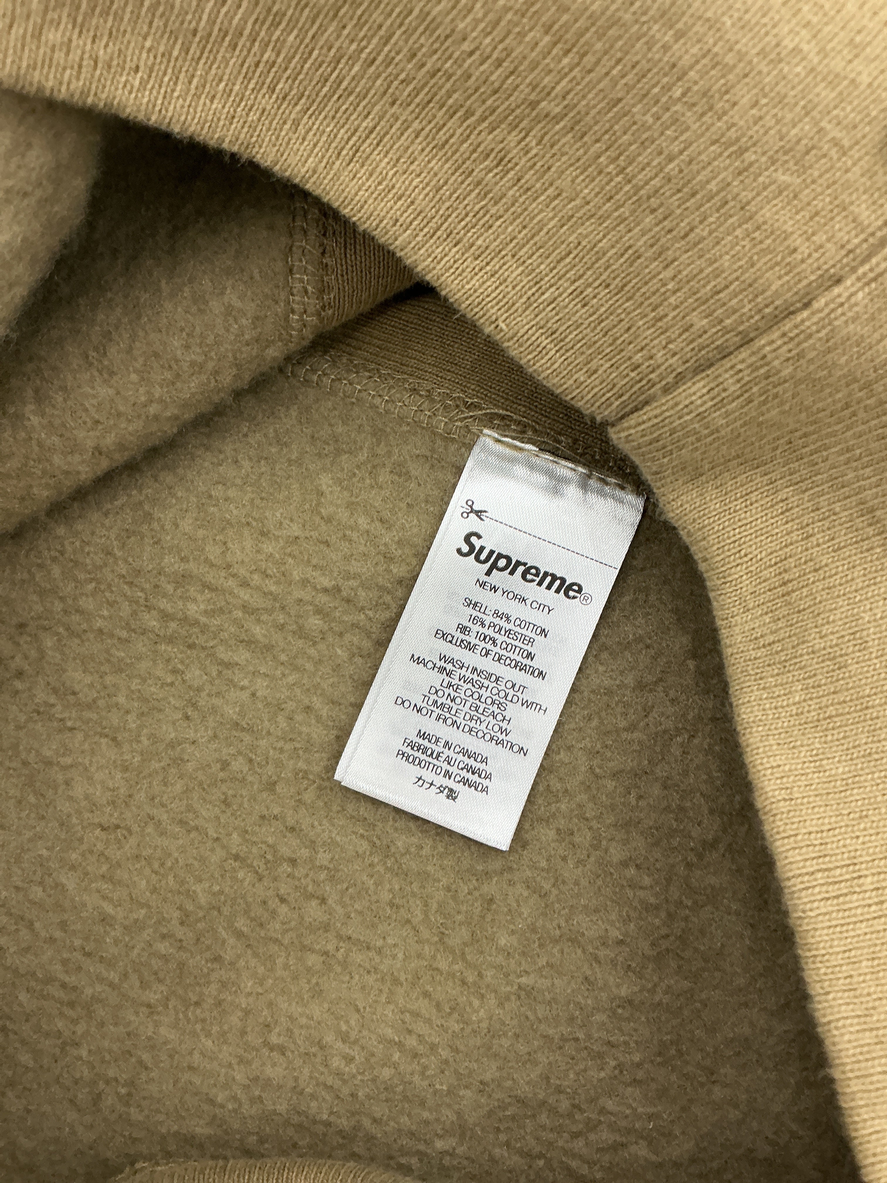 Supreme Box Logo Hooded Sweatshirt (FW23) Dark Sand