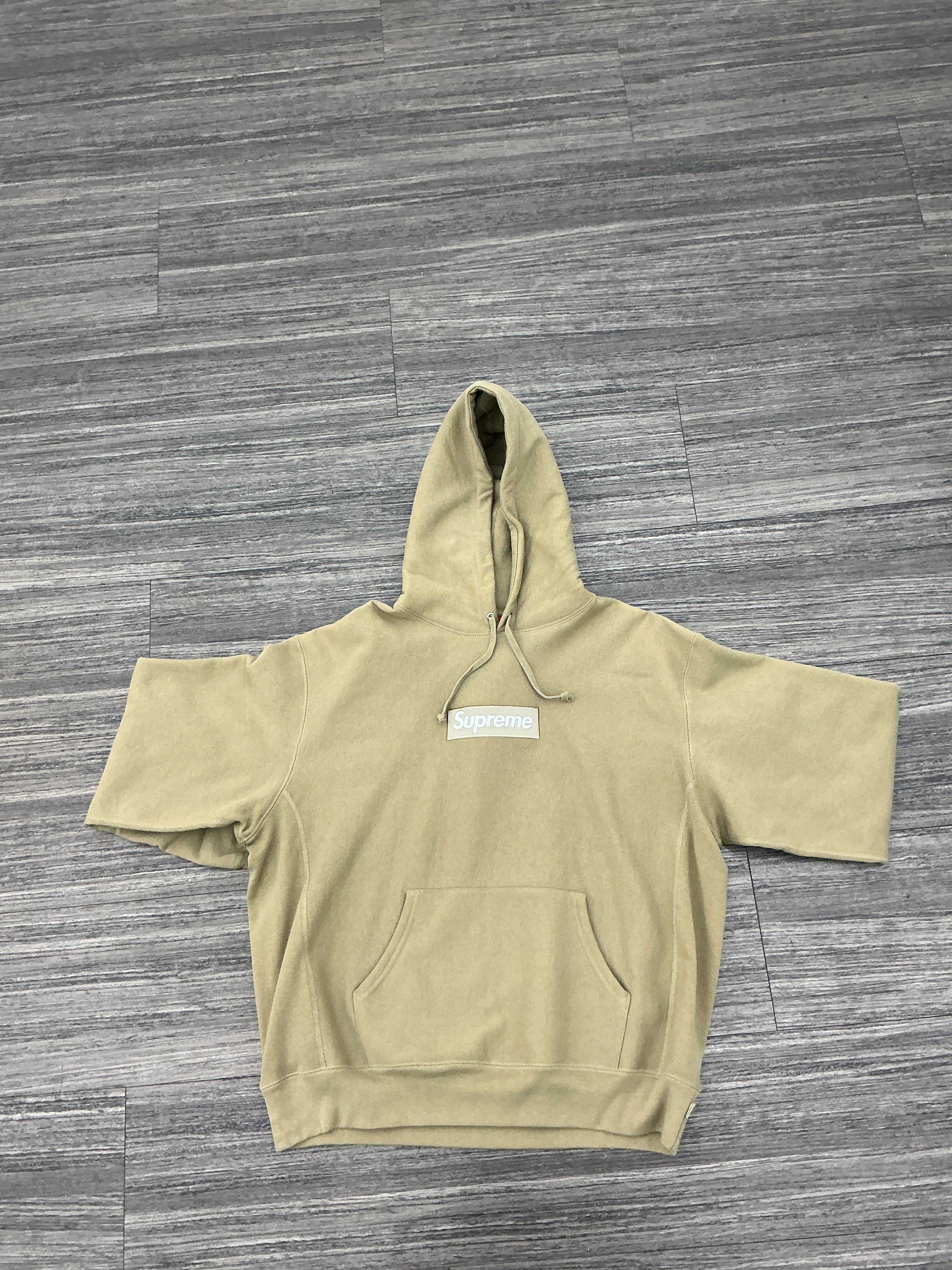Supreme Box Logo Hooded Sweatshirt (FW23) Dark Sand