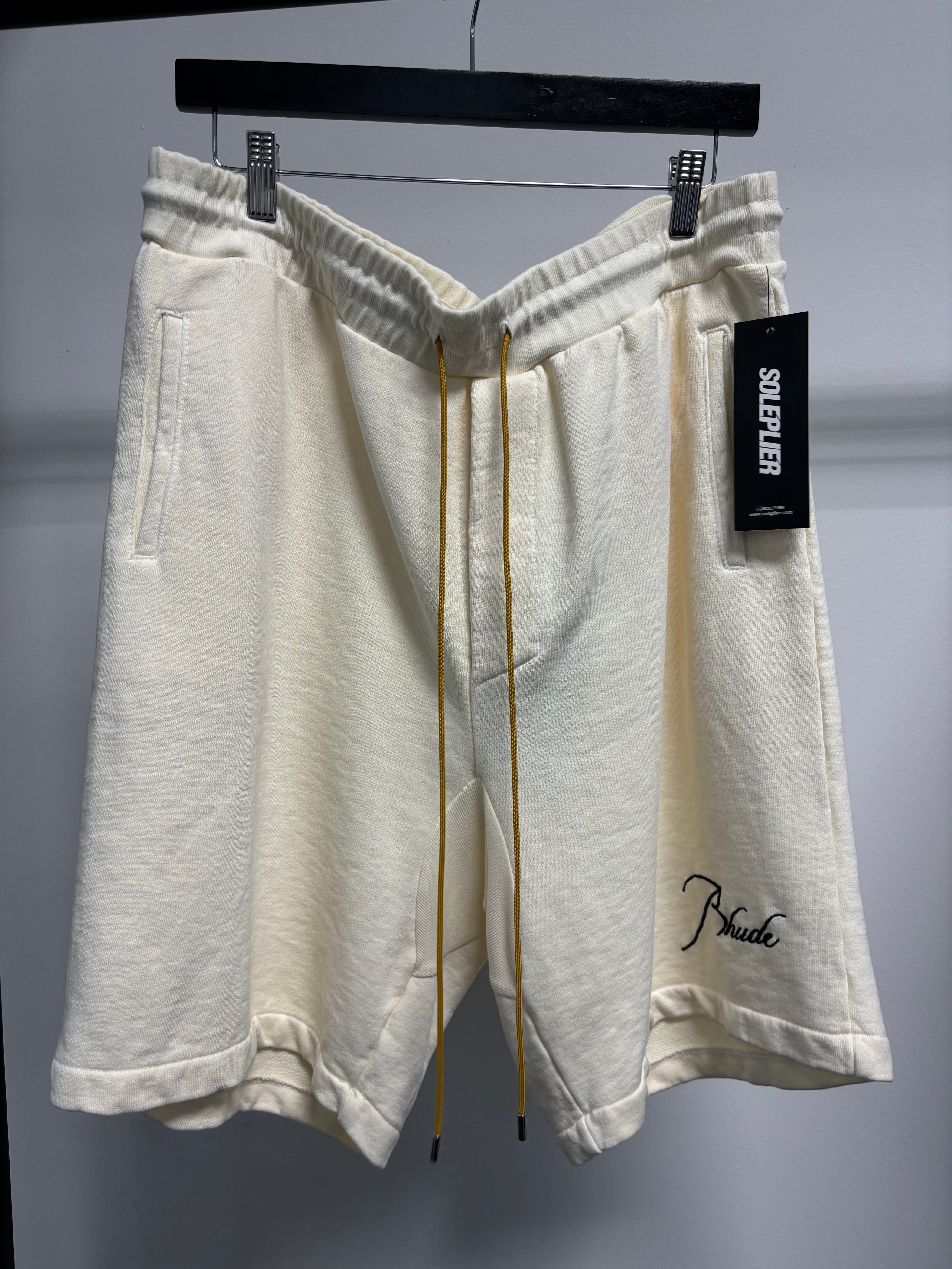 Rhude Script Sweatshorts Cream 