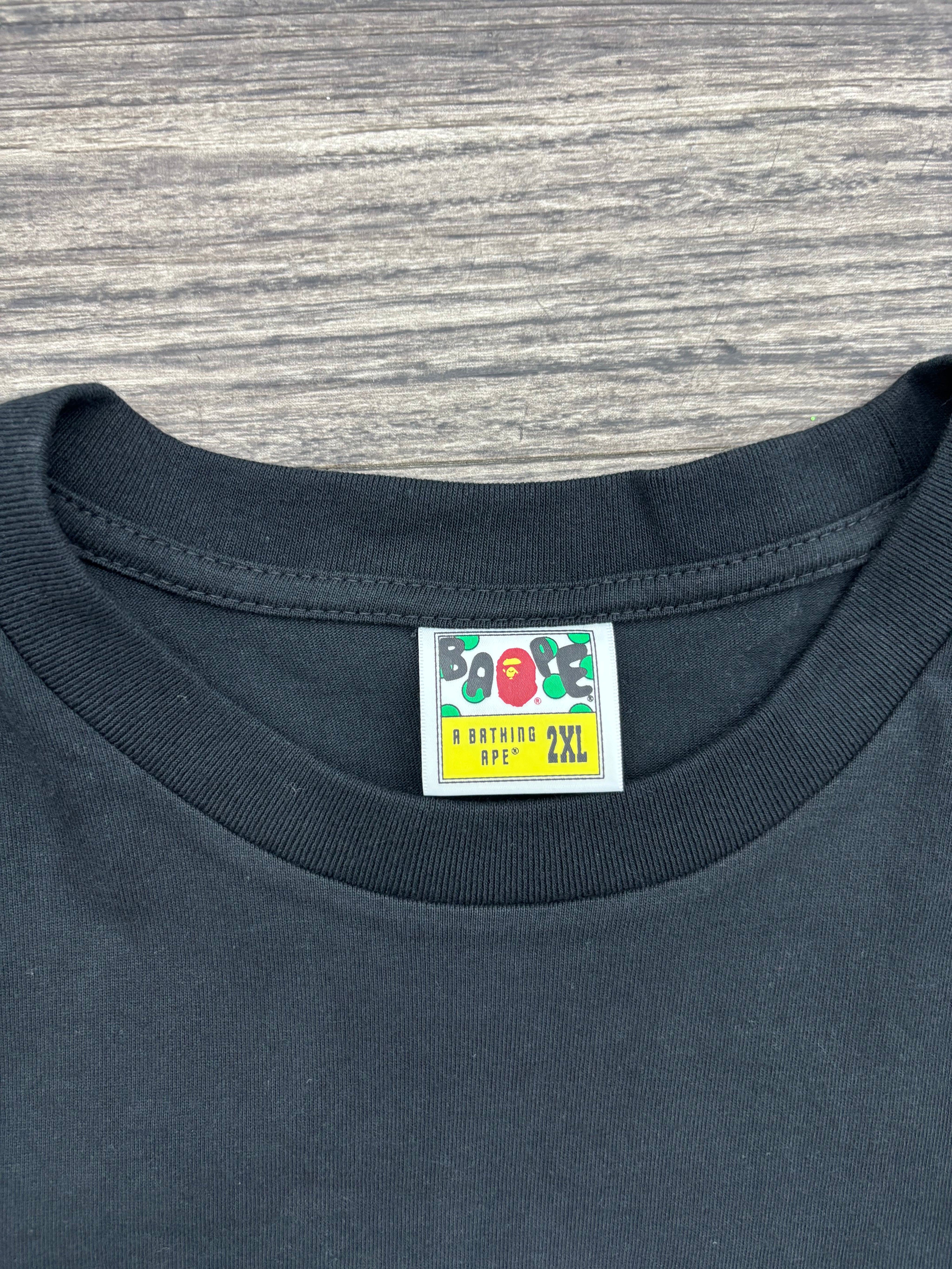 BAPE A Bathing Ape Check by Bathing Tee Black/Beige