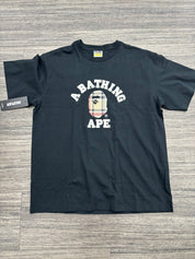 BAPE A Bathing Ape Check by Bathing Tee Black/Beige