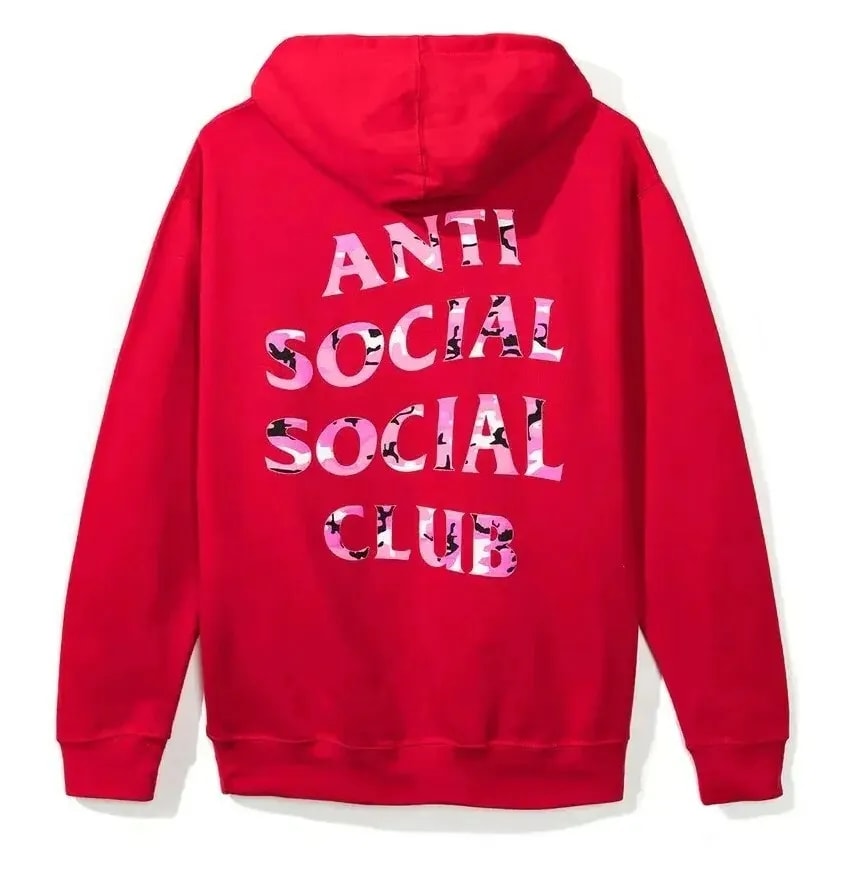 Anti Social Social Club Beverly Camo Hoodie Red