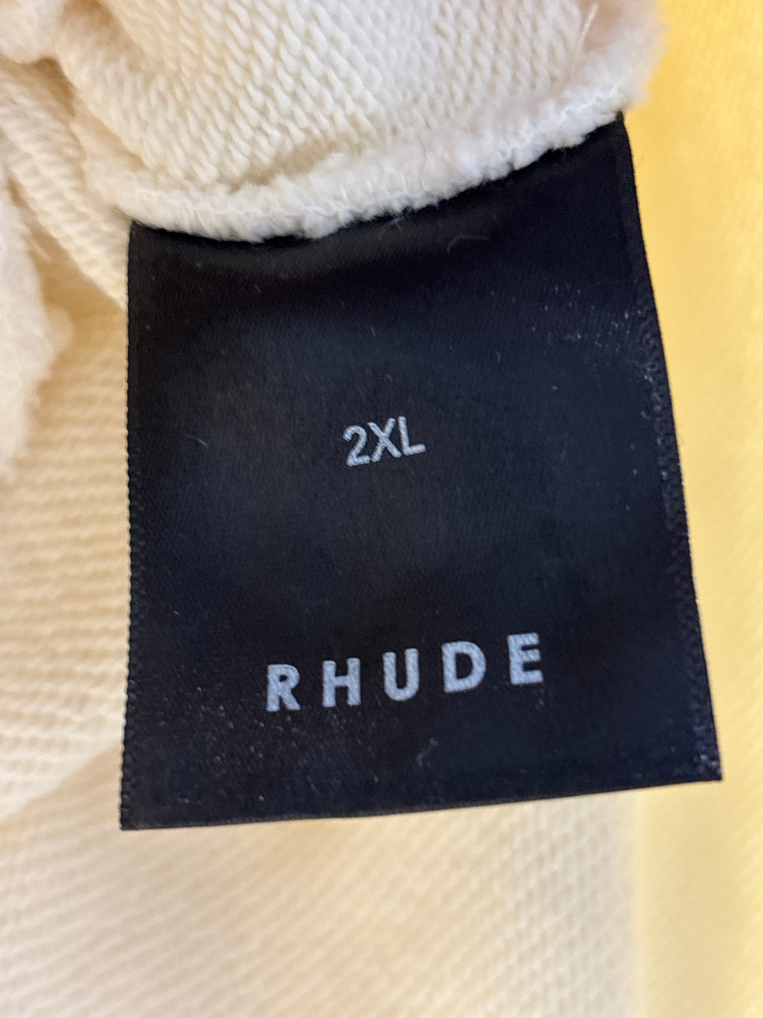 Rhude Script Sweatshorts Cream 