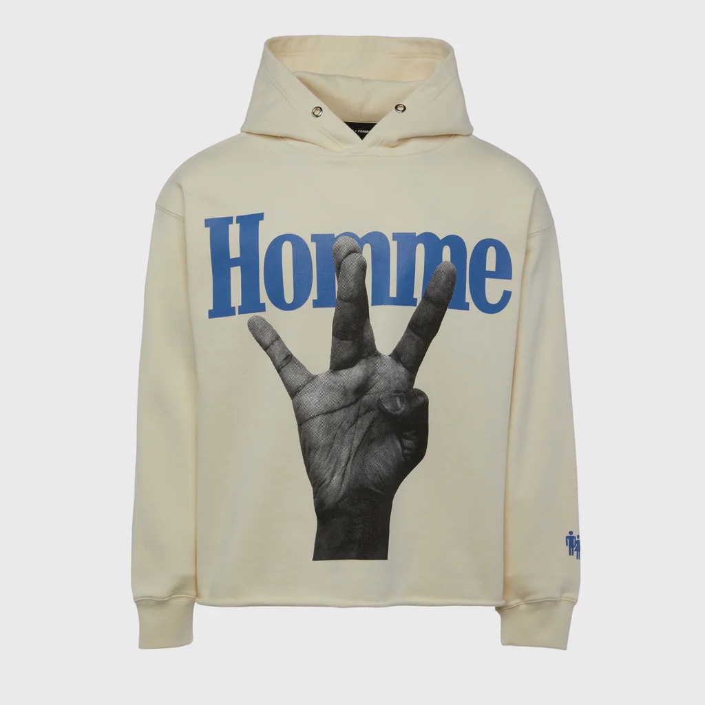 Twisted Fingers Hoodie Cream