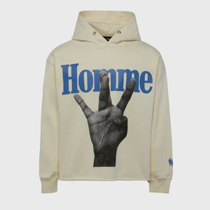Twisted Fingers Hoodie Cream