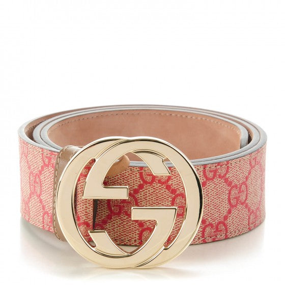 Gucci Interlocking G Belt Monogram GG Plus Red