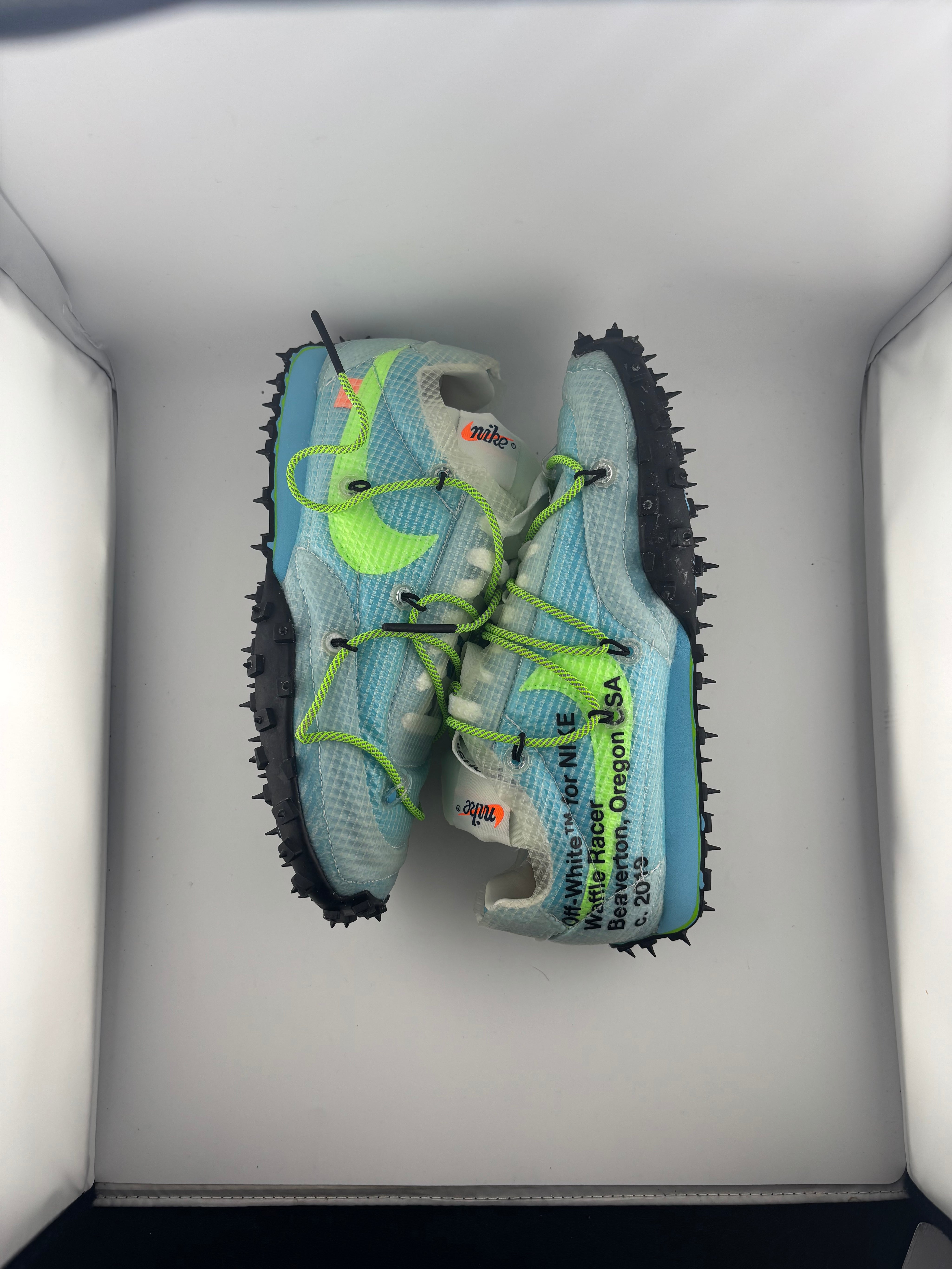 Nike Waffle Racer Off-White Vivid Sky (Women's)