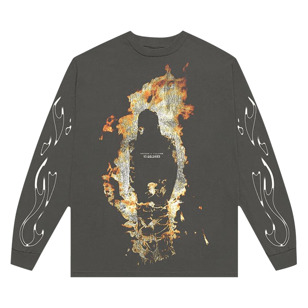 Metro Boomin x Hellstar Flame L/S Tee Black