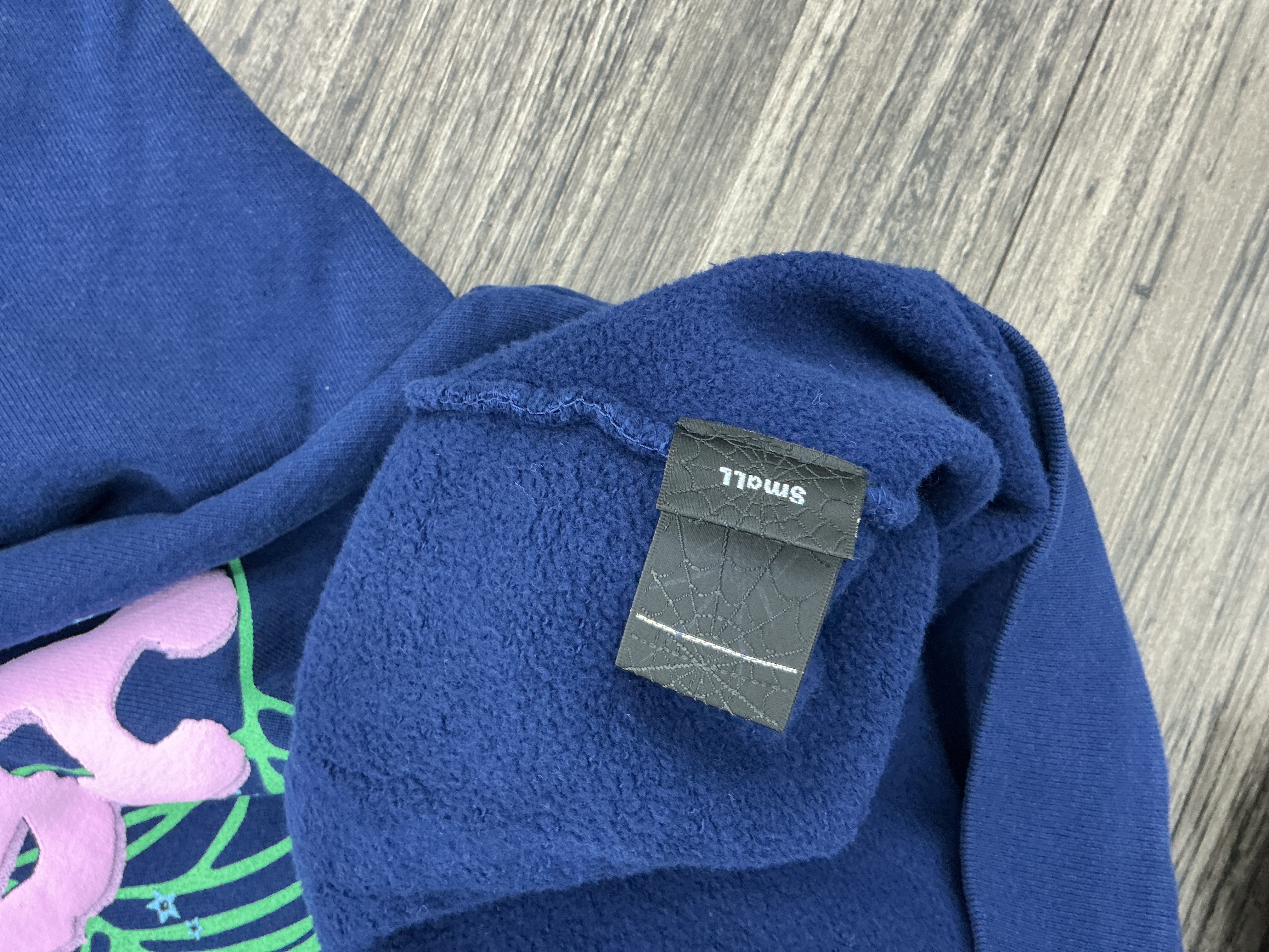 Sp5der OG Web Hoodie Navy