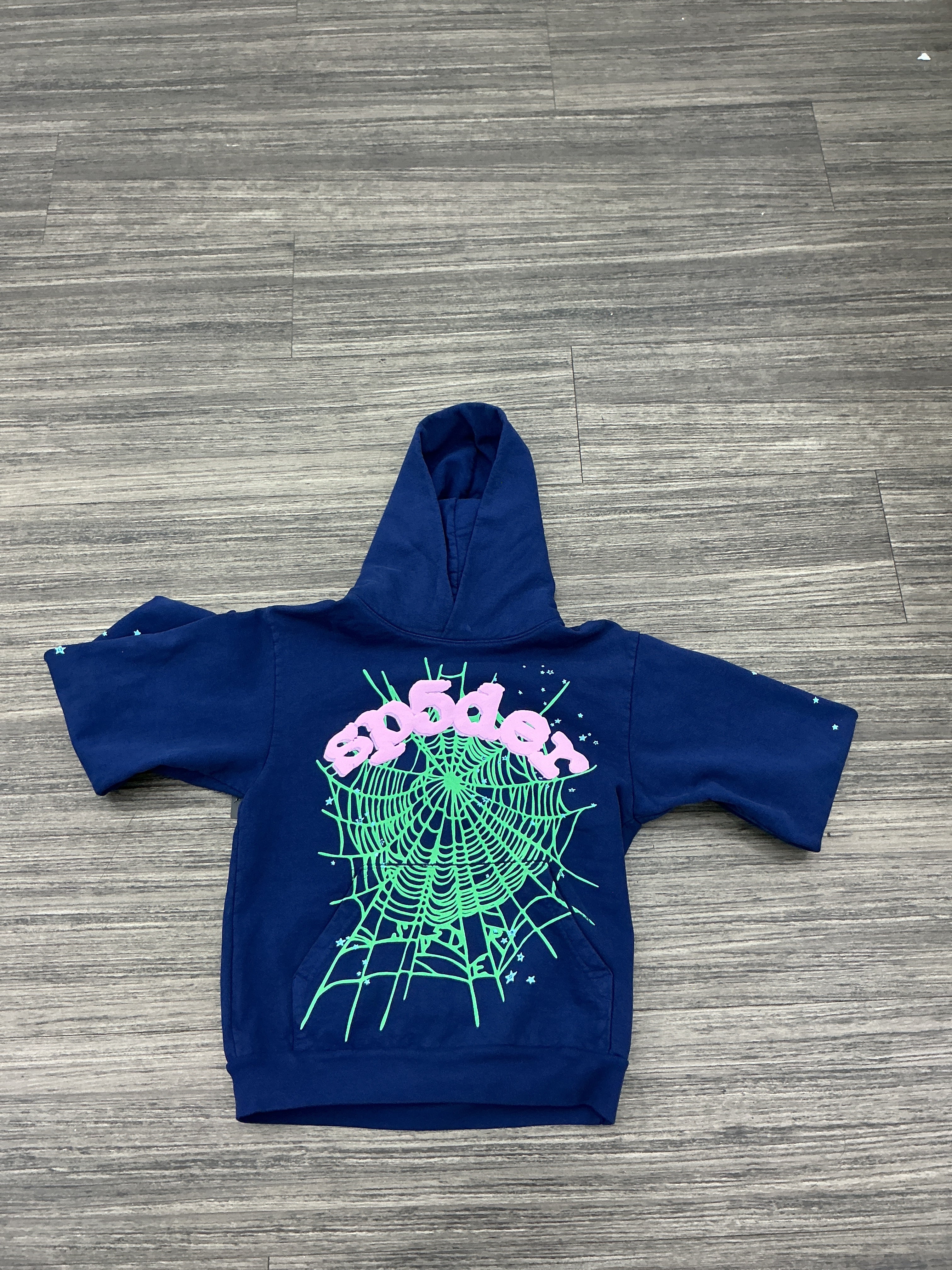 Sp5der OG Web Hoodie Navy