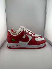 Louis Vuitton Nike Air Force 1 Low By Virgil Abloh White Red