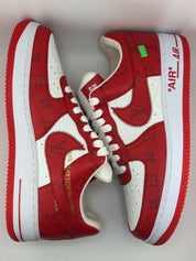 Louis Vuitton Nike Air Force 1 Low By Virgil Abloh White Red