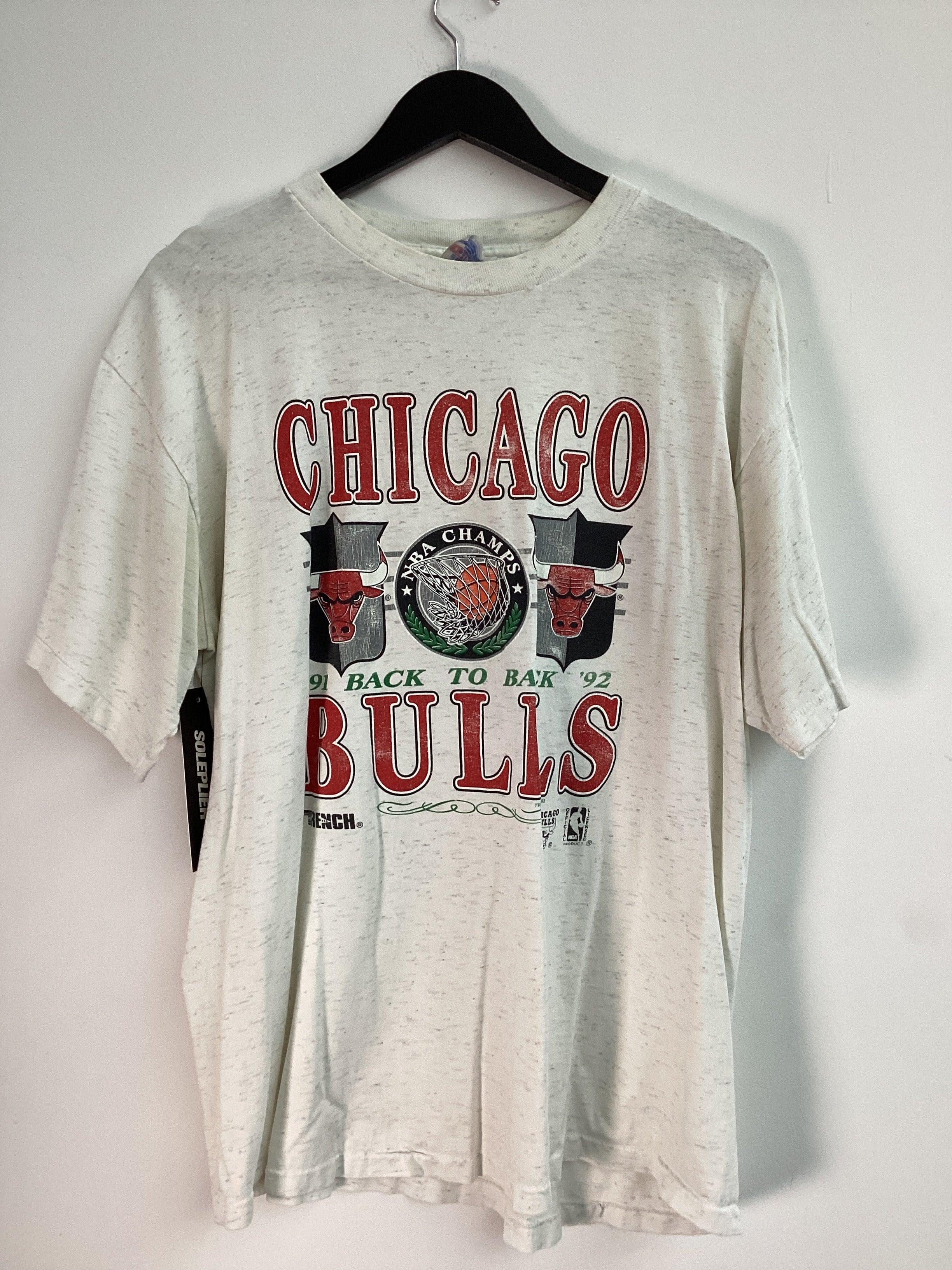 Vintage Chicago Bulls Back To Back Tee White