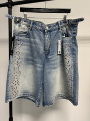 HAPPY MEMORIES DON'T DIE HMDD 'H-STAR CRYSTAL' JORT SHORTS