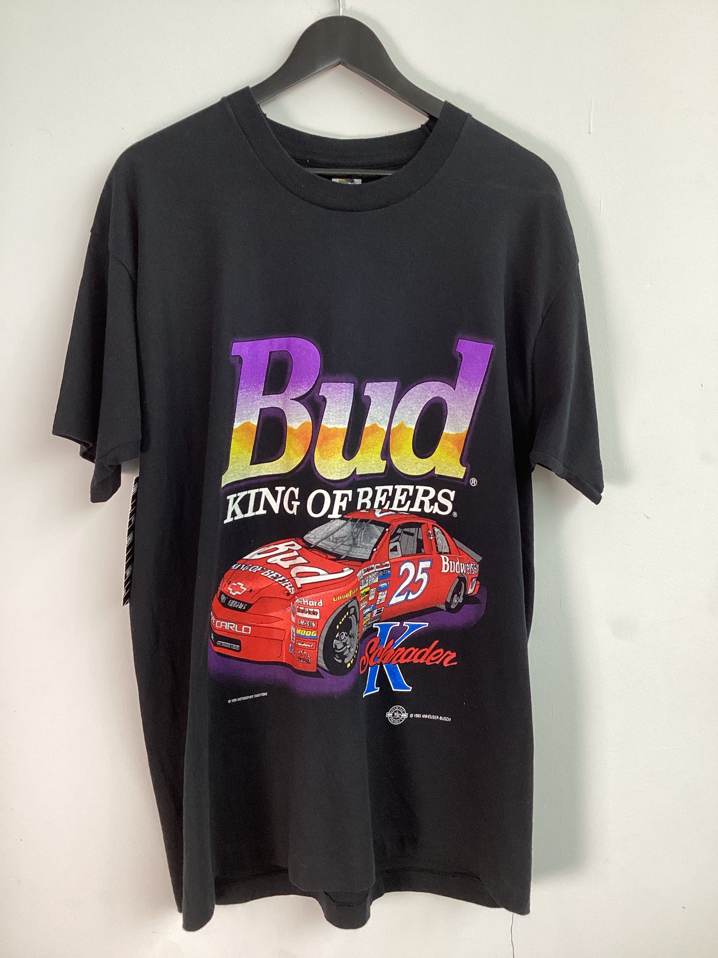 Vintage Nascar King Of Beers Tee Black