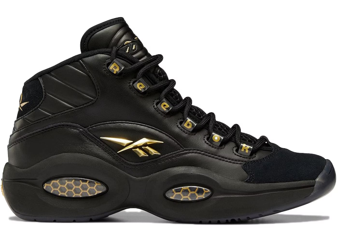 Reebok Question Mid Black Gold