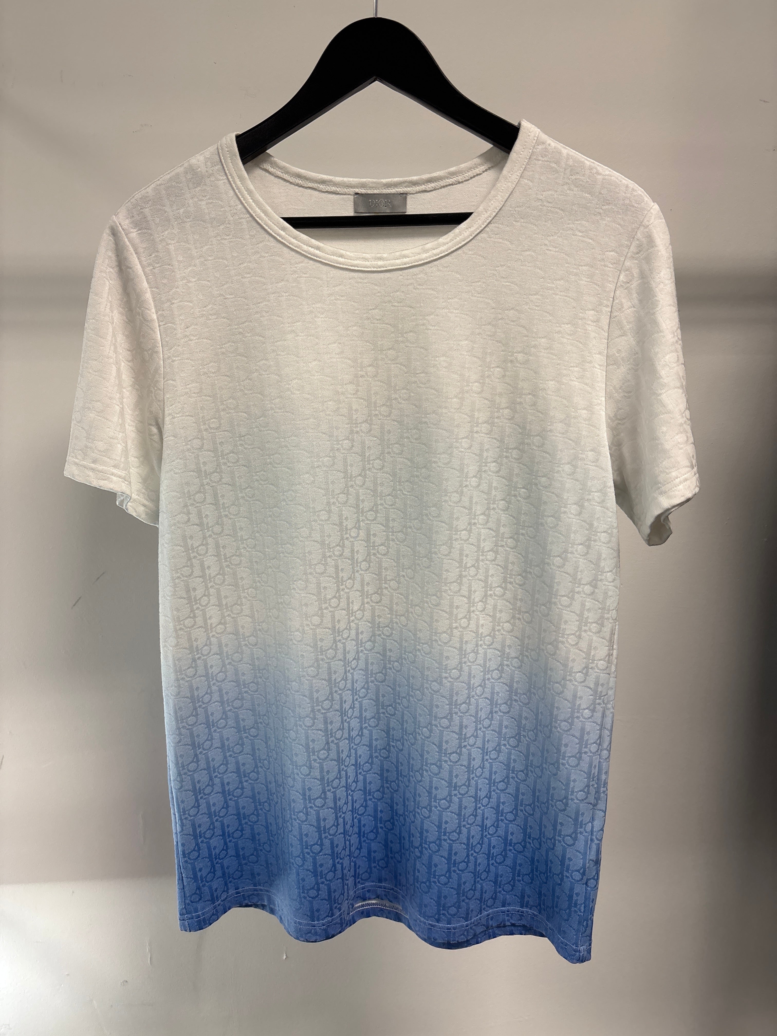 Dior Oblique Gradient Tee Blue/White