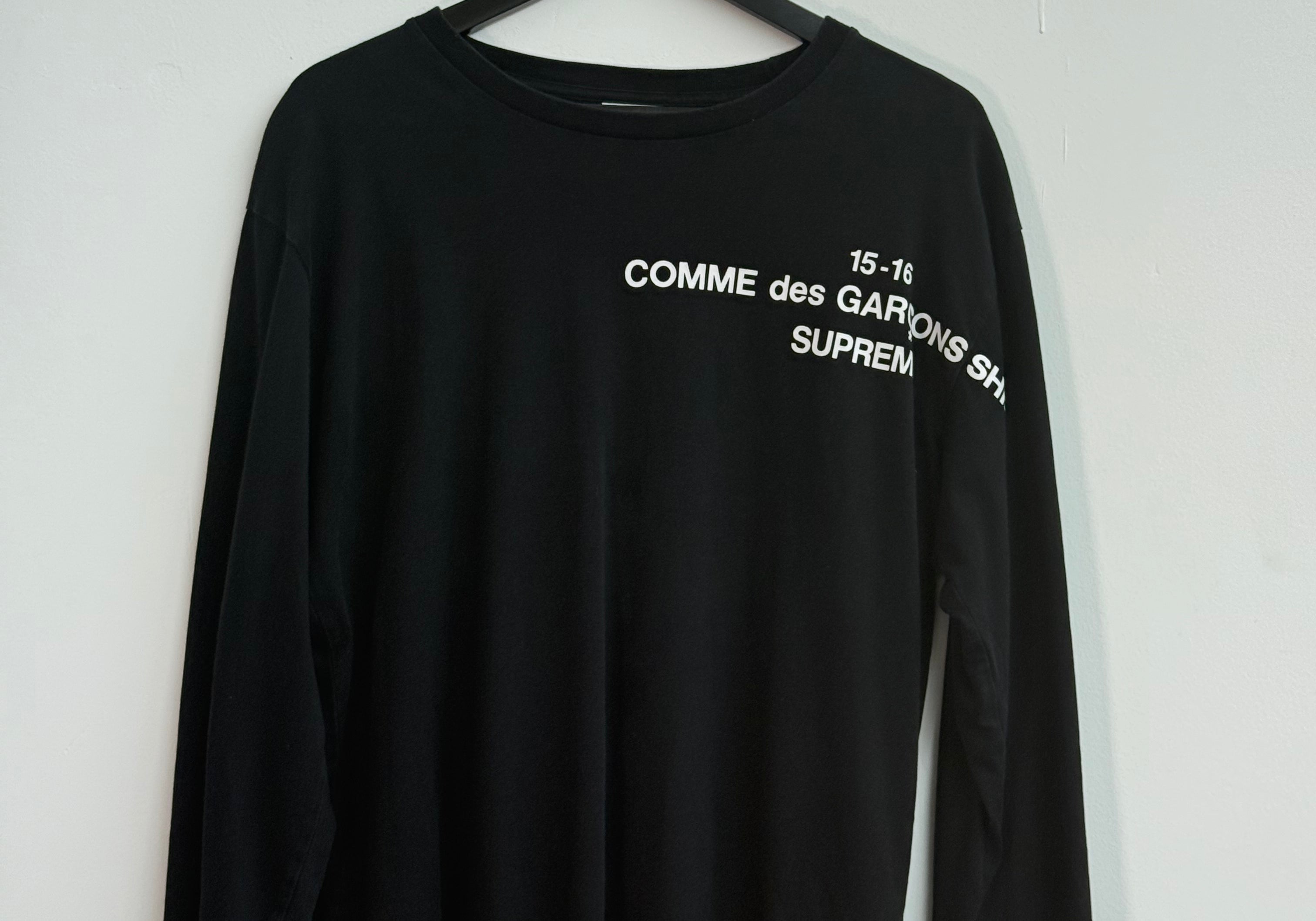 Supreme Comme Des Garcons Long Sleeve Tee Black