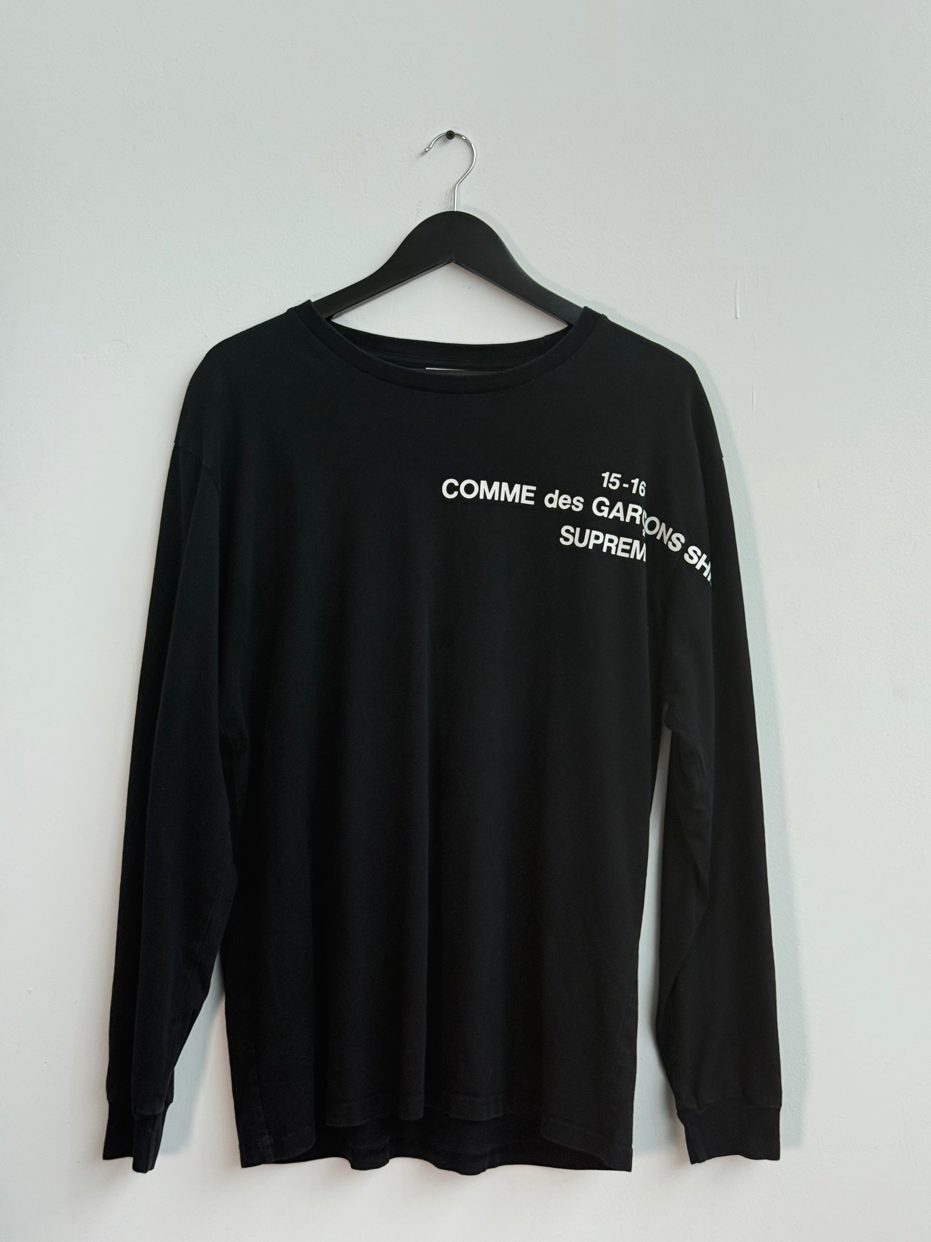 Supreme Comme Des Garcons Long Sleeve Tee Black
