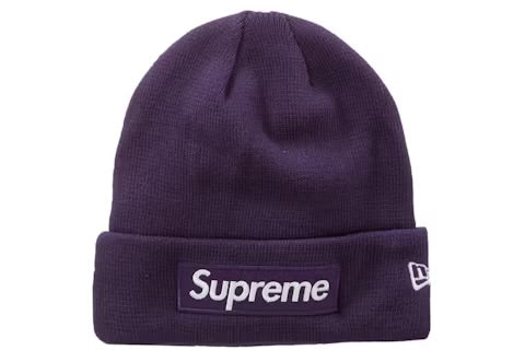 Supreme New Era Box Logo Beanie (FW23) Dark Purple