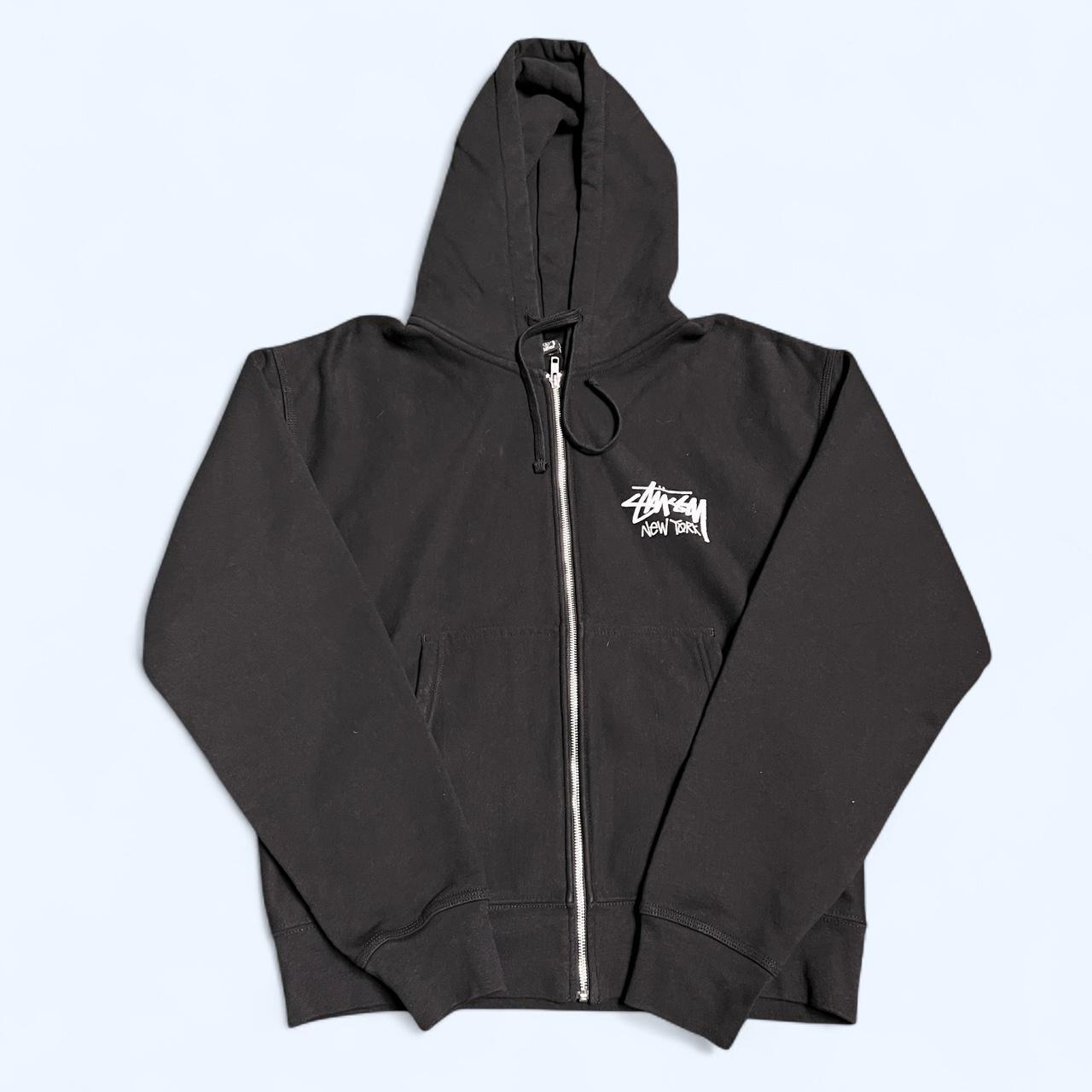Stussy New York Zip Up Hoodie Black