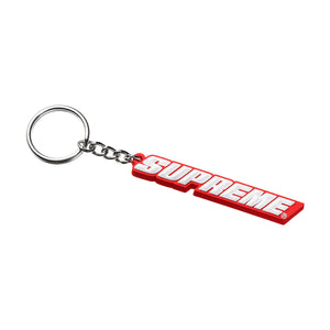 Supreme Bevel Logo Keychain Red