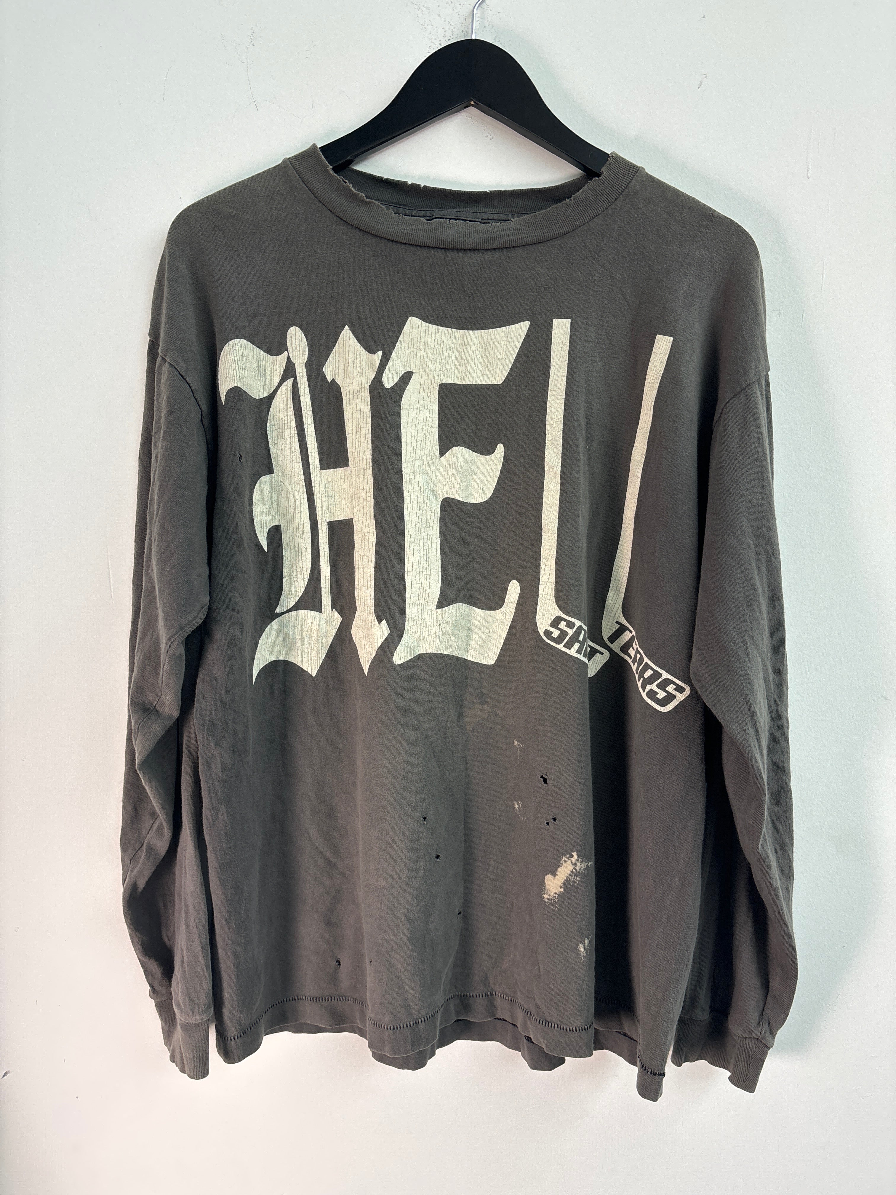 Saint Mxxxxxx x Denim Tears HELL L/S T-Shirt Vintage Black