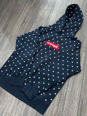 Supreme x Comme des Garçons SHIRT Polka Dot Box Logo Hooded Sweatshirt Navy