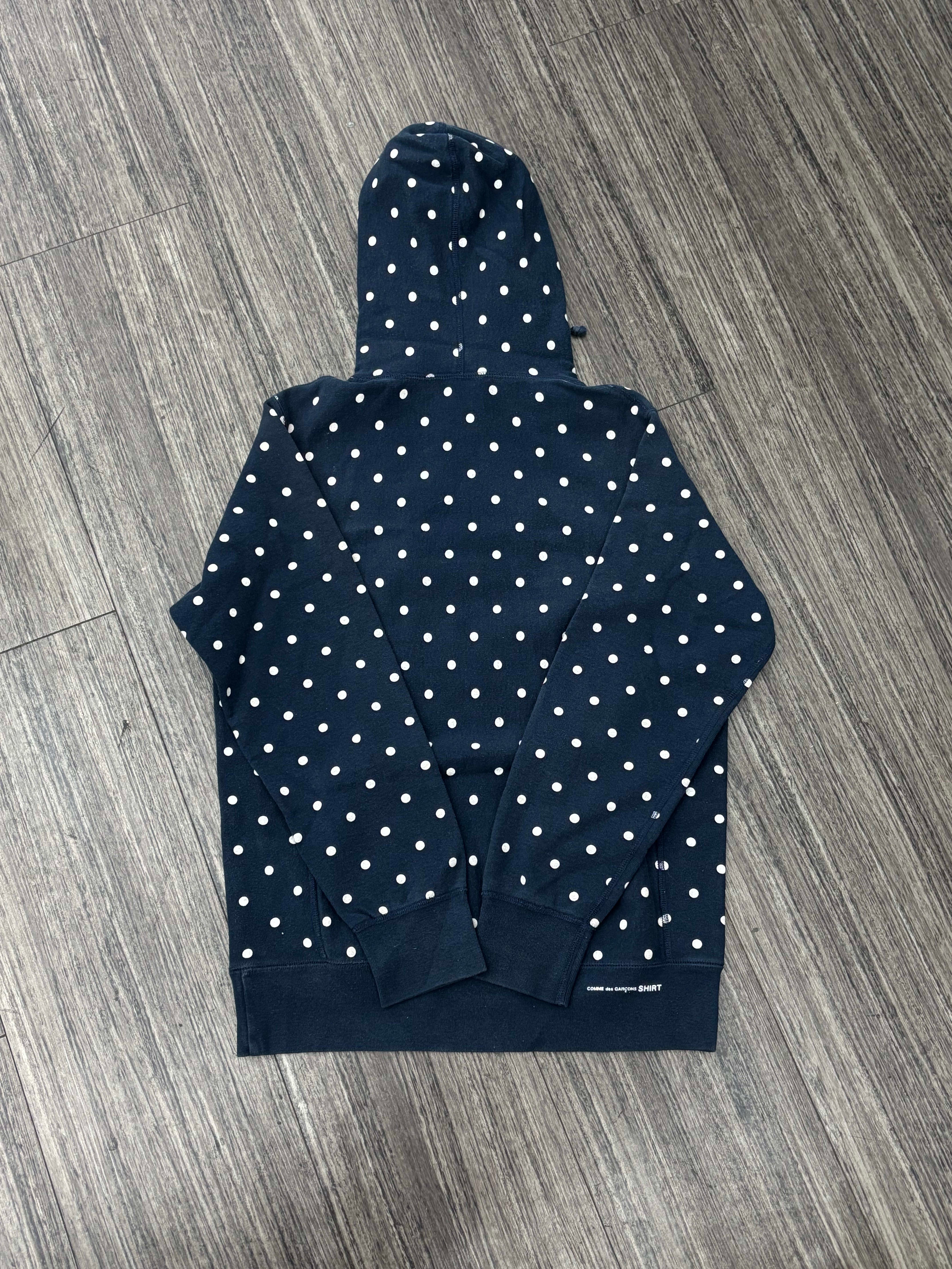Supreme x Comme des Garçons SHIRT Polka Dot Box Logo Hooded Sweatshirt Navy