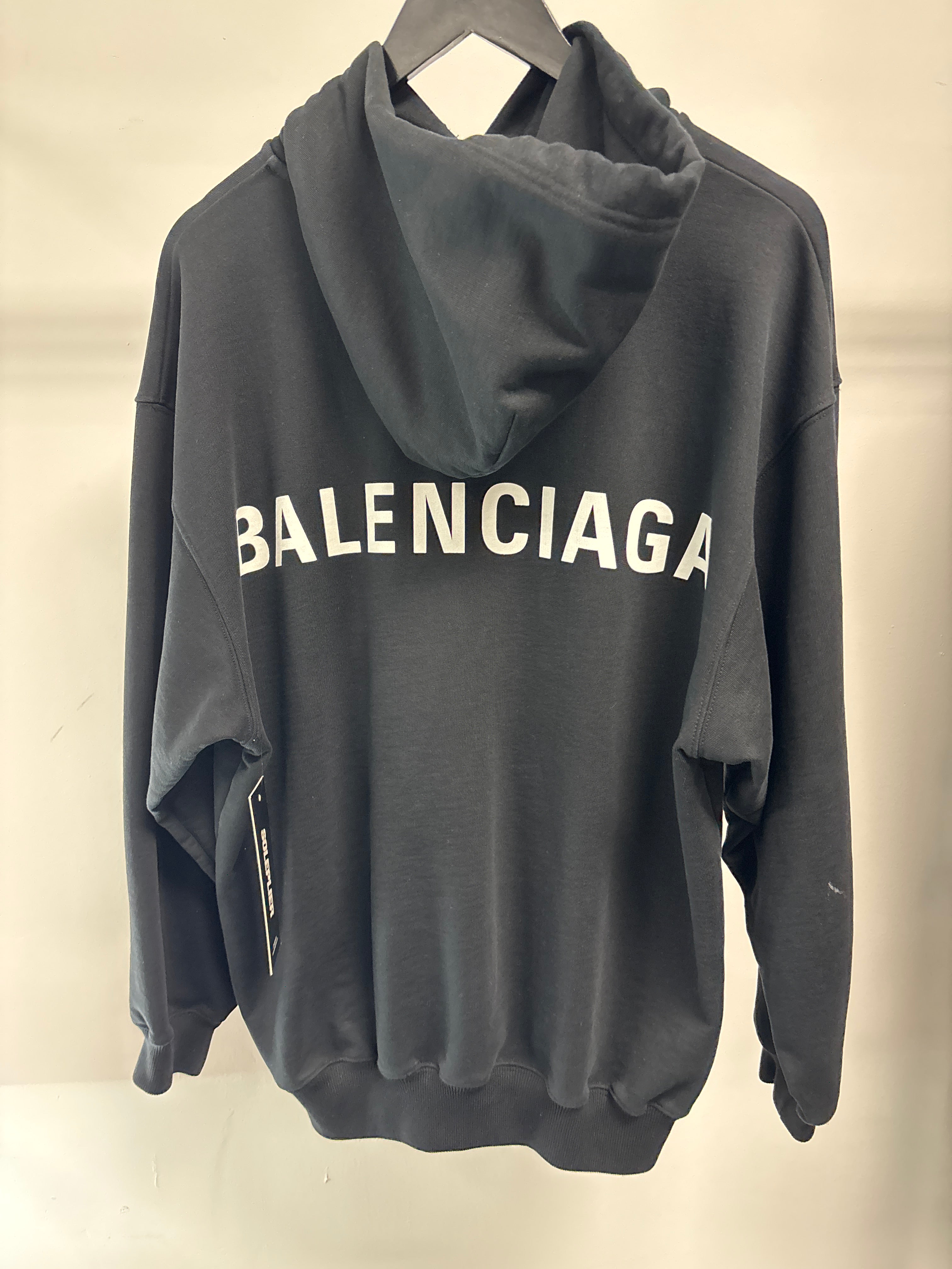 Balenciaga Archetype Back Logo Hoodie Black